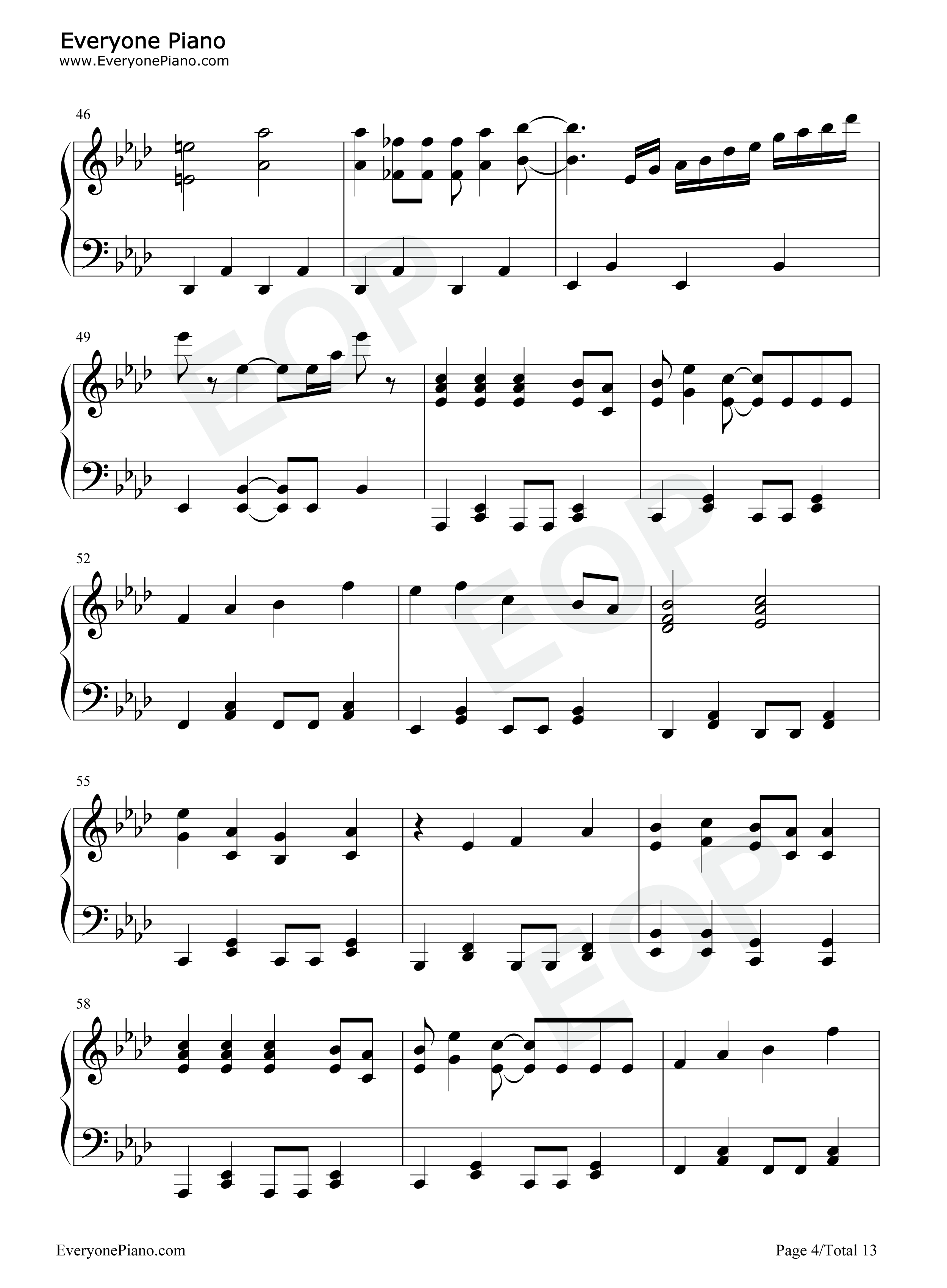 想像フォレスト钢琴谱_IA