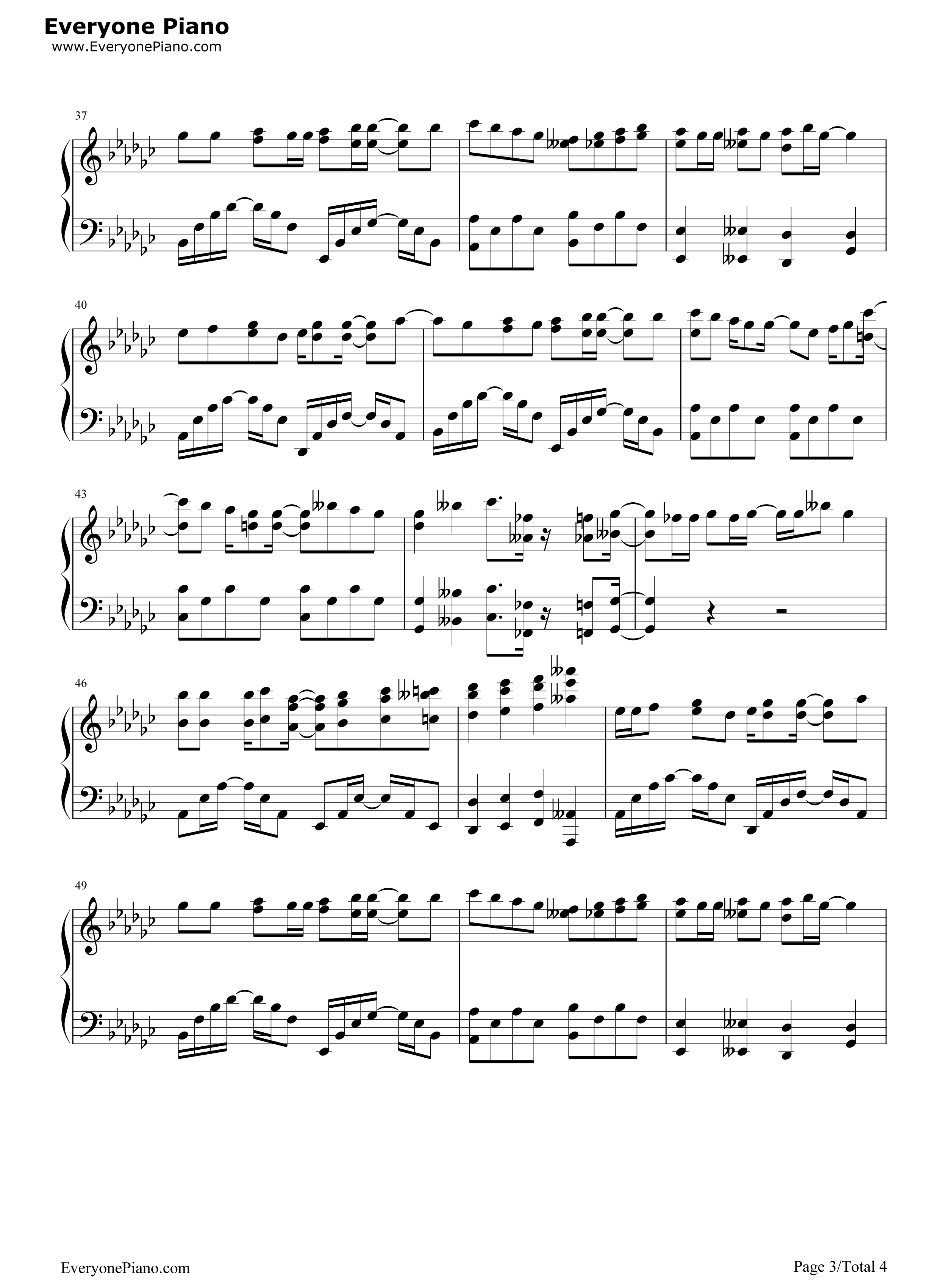 シュガーソングとビターステップ钢琴谱_UNISON_SQUARE_GARDEN