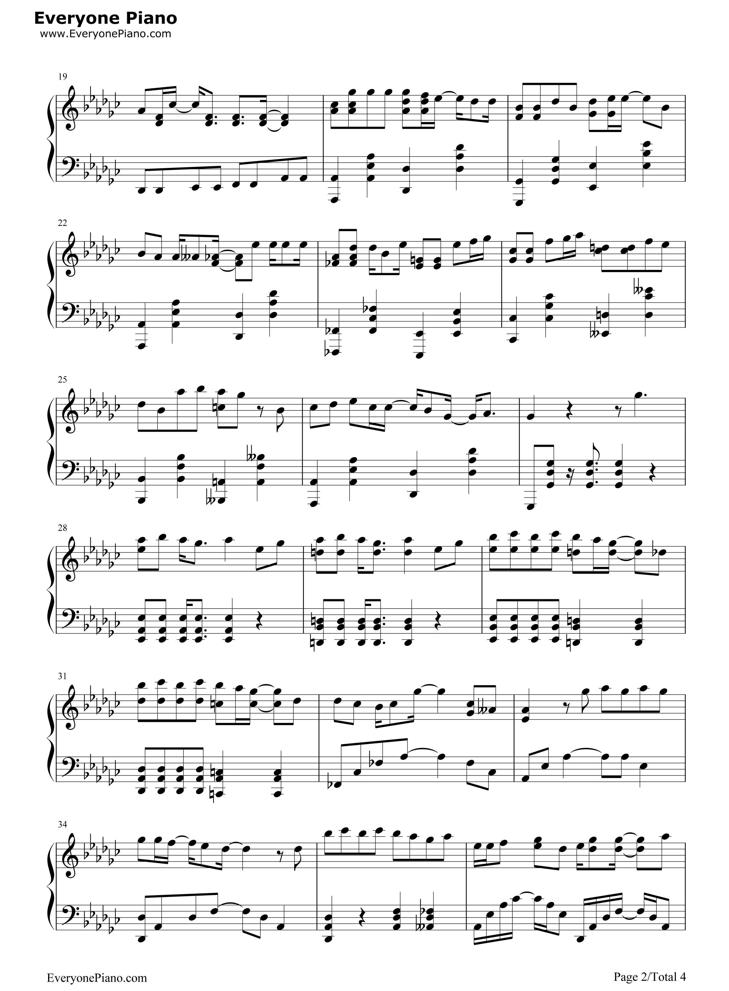 シュガーソングとビターステップ钢琴谱_UNISON_SQUARE_GARDEN