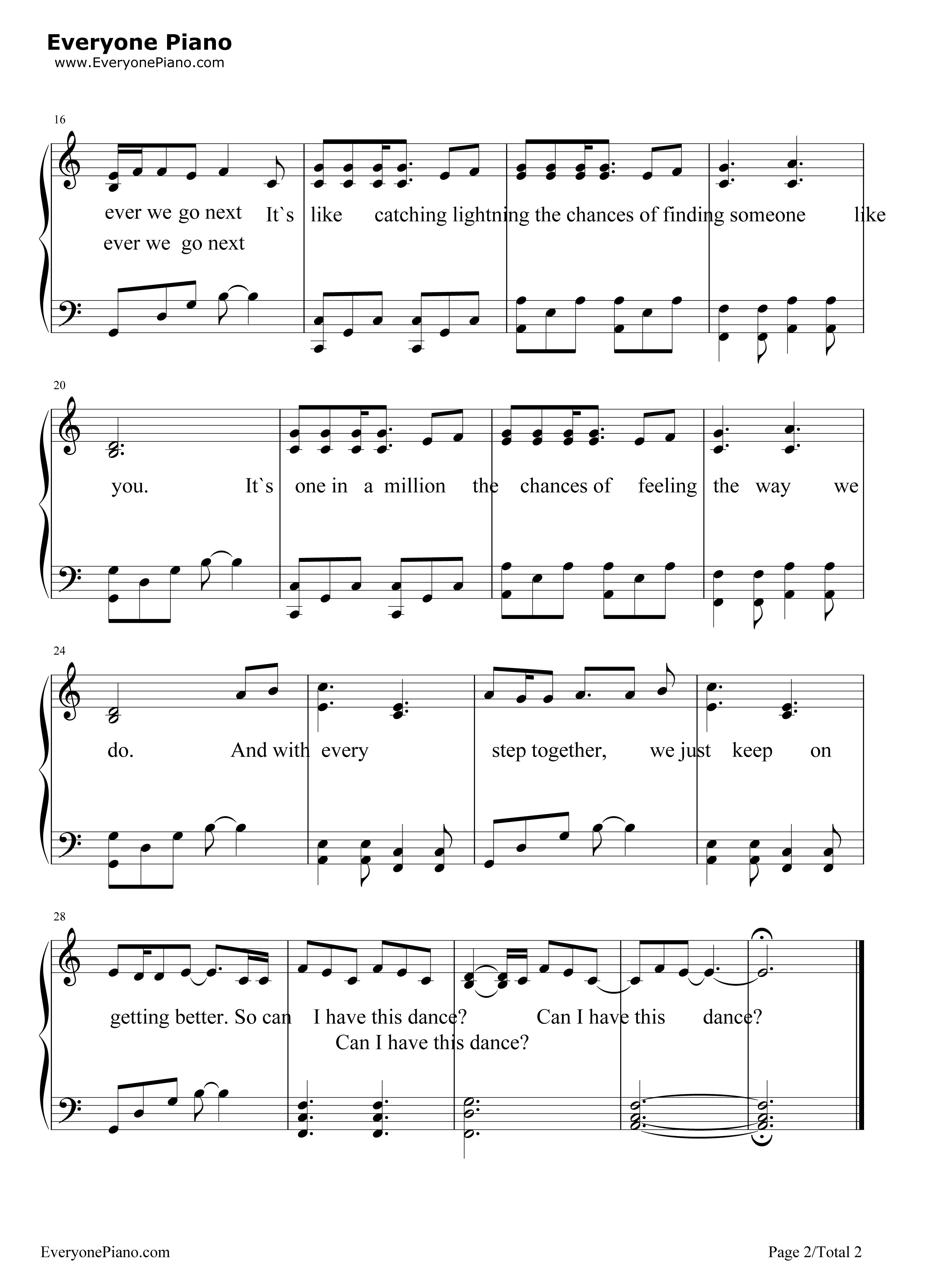 Can_I_Have_This_Dance钢琴谱_Zac_Efron_&_Vanessa_Hudgens