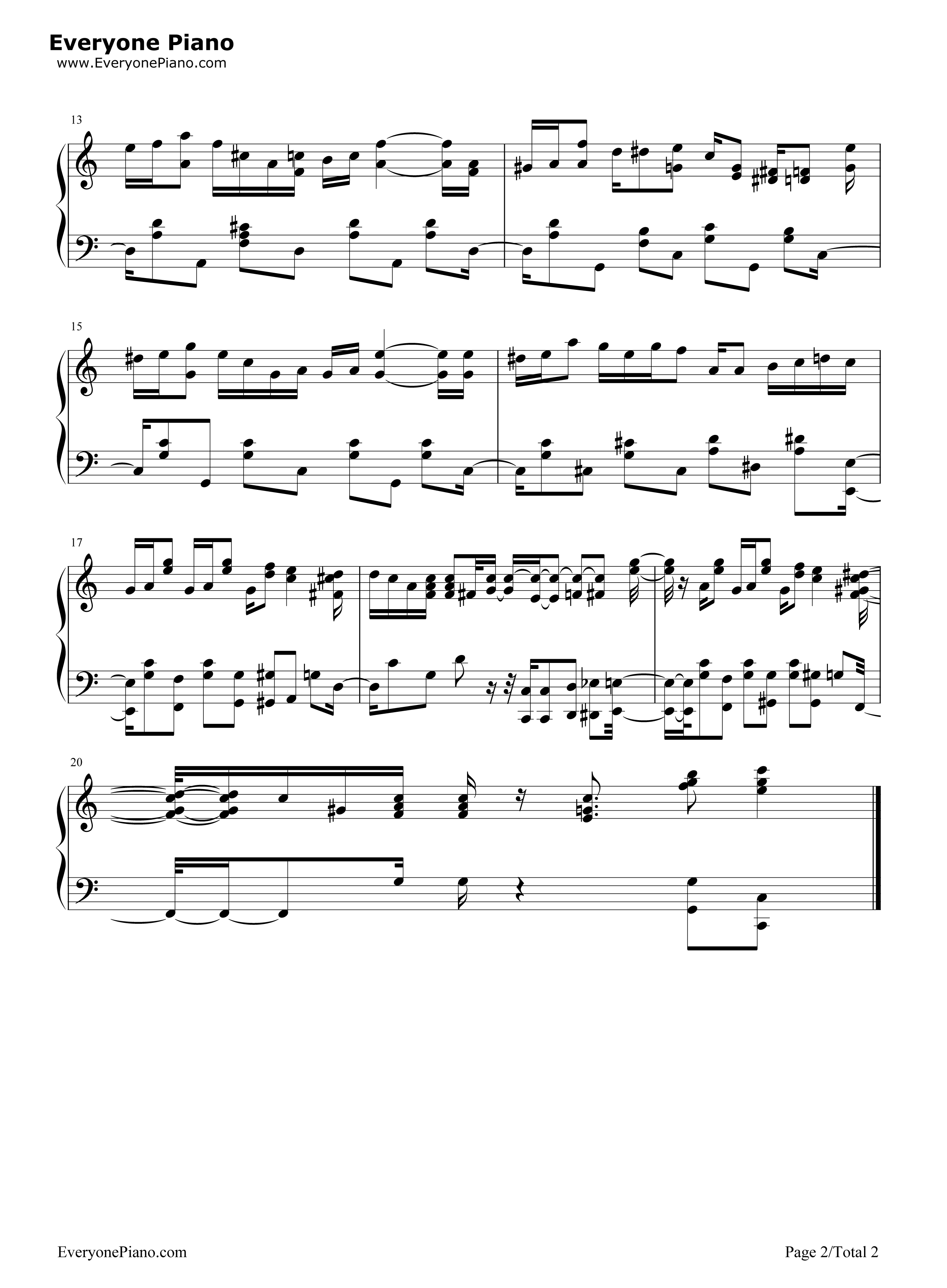 Minato_Mura钢琴谱_ONE_PIECE