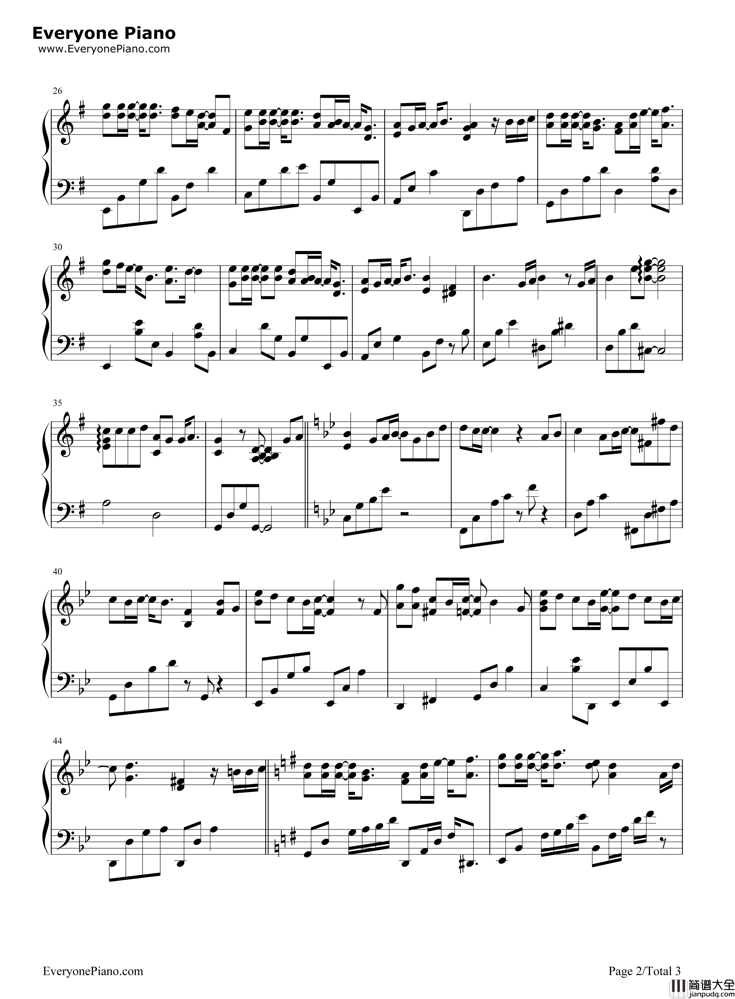 缺口钢琴谱_庾澄庆