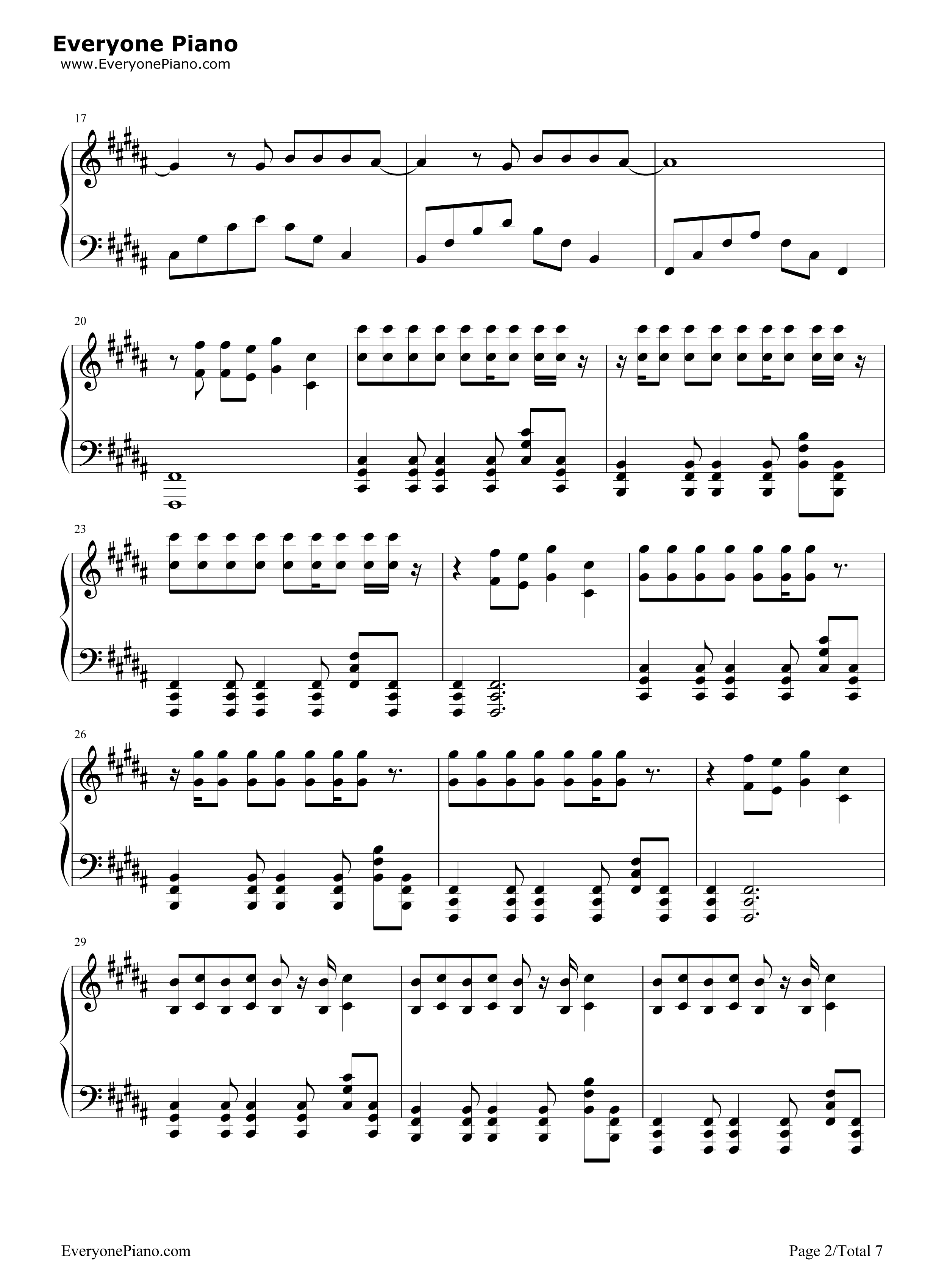 The_Fox钢琴谱_Ylvis