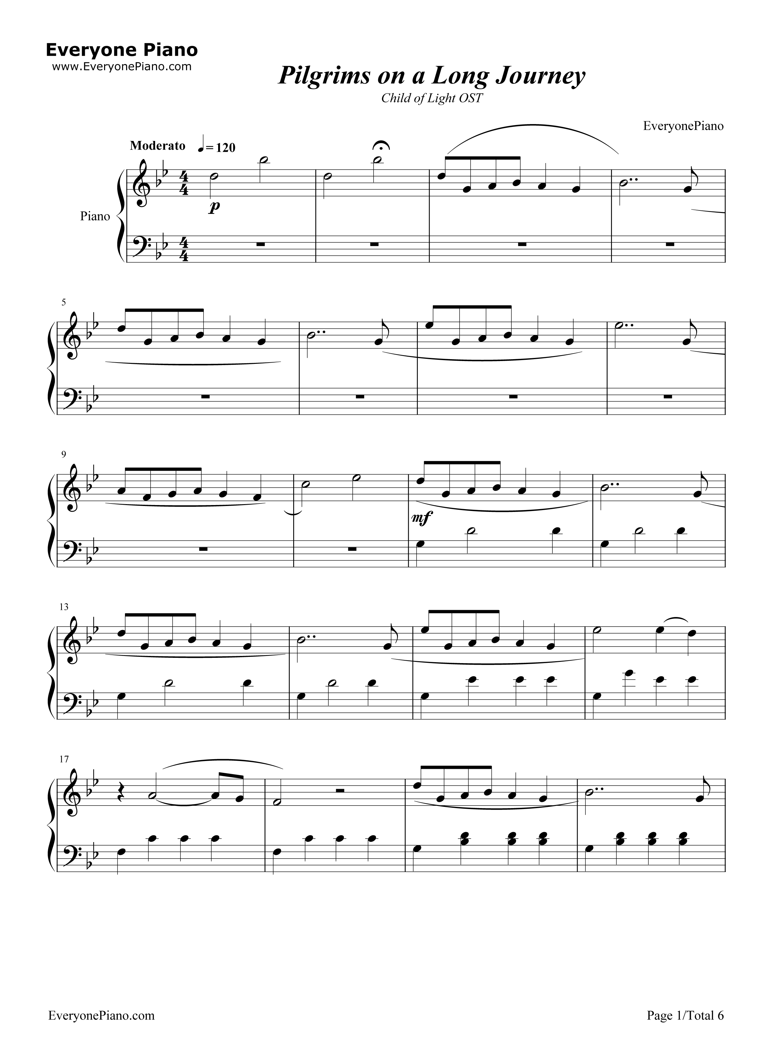 Pilgrims_on_a_Long_Journey钢琴谱_Coeur_de_Pirate