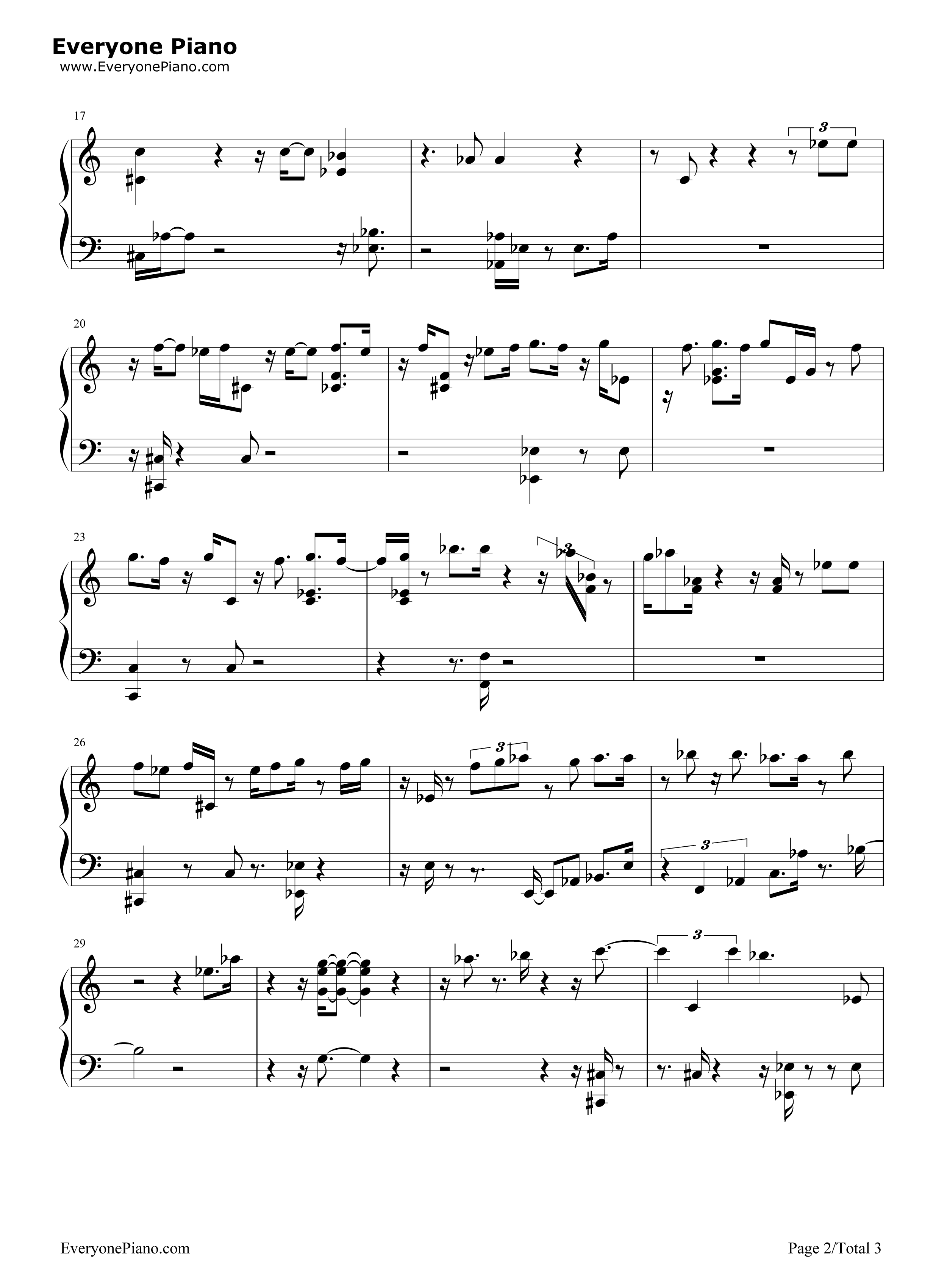 雪花火钢琴谱_冰无小雪(CV:早见沙织)