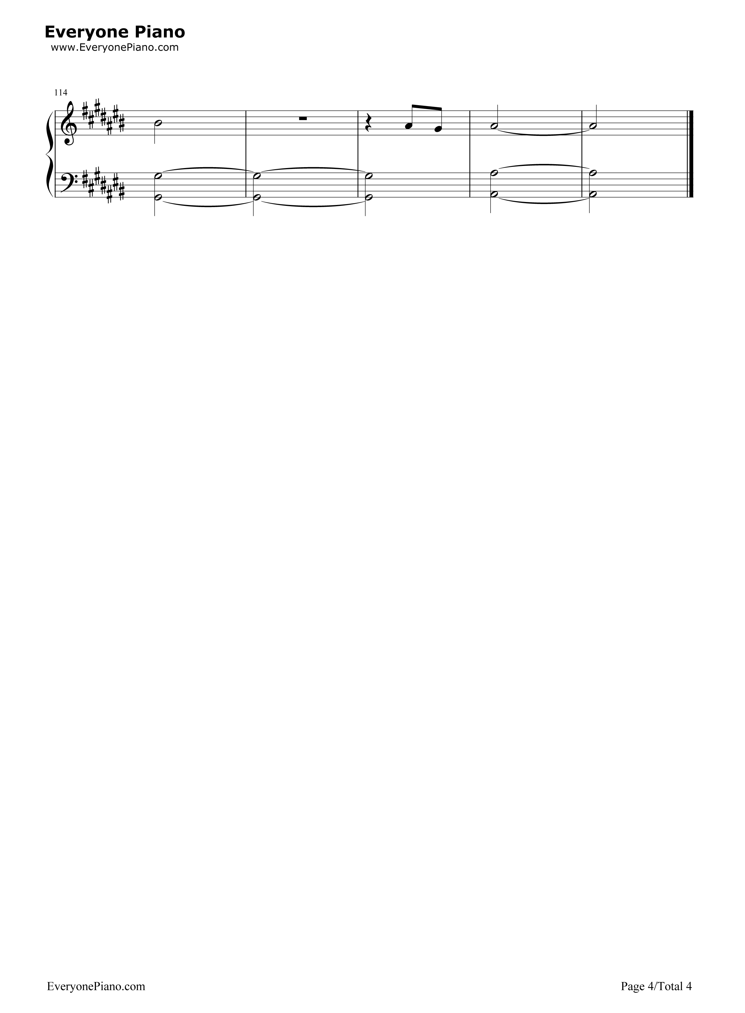 不说话钢琴谱_周深