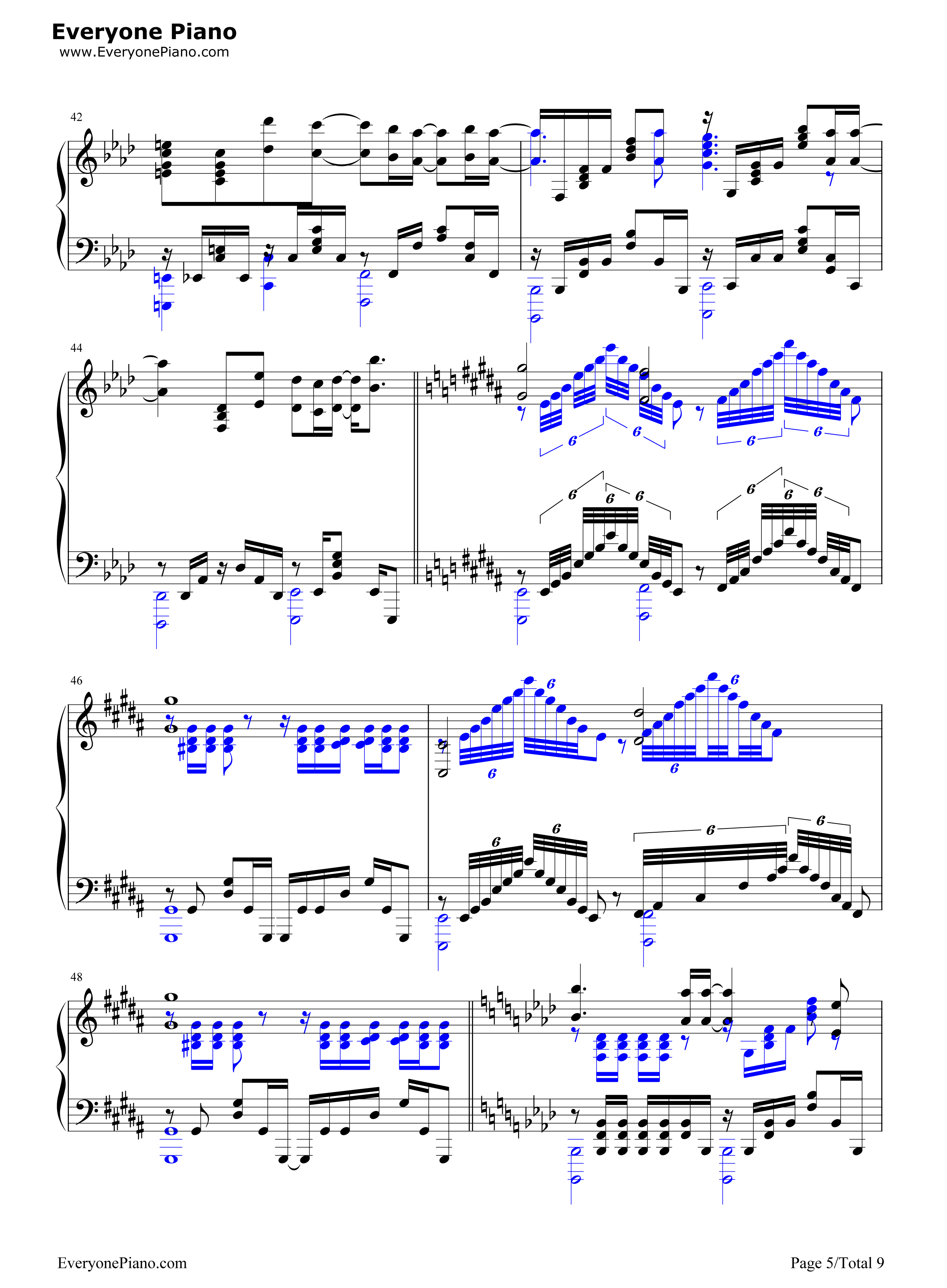 Stay_Alive钢琴谱_爱蜜莉雅(CV:高桥李依)