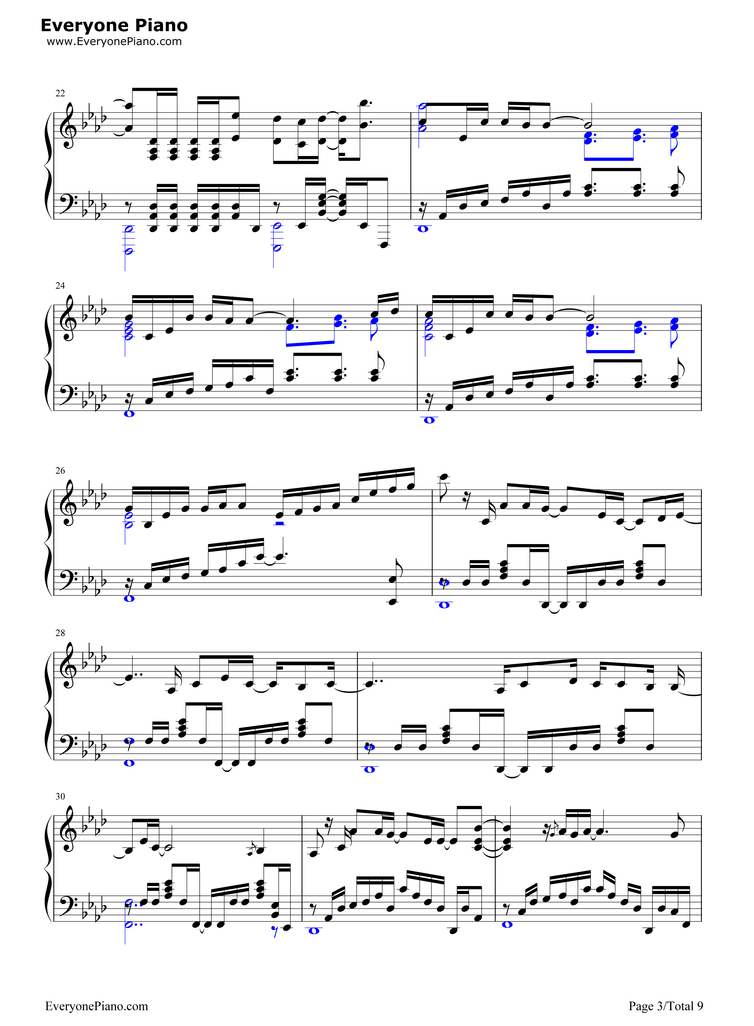 Stay_Alive钢琴谱_爱蜜莉雅(CV:高桥李依)