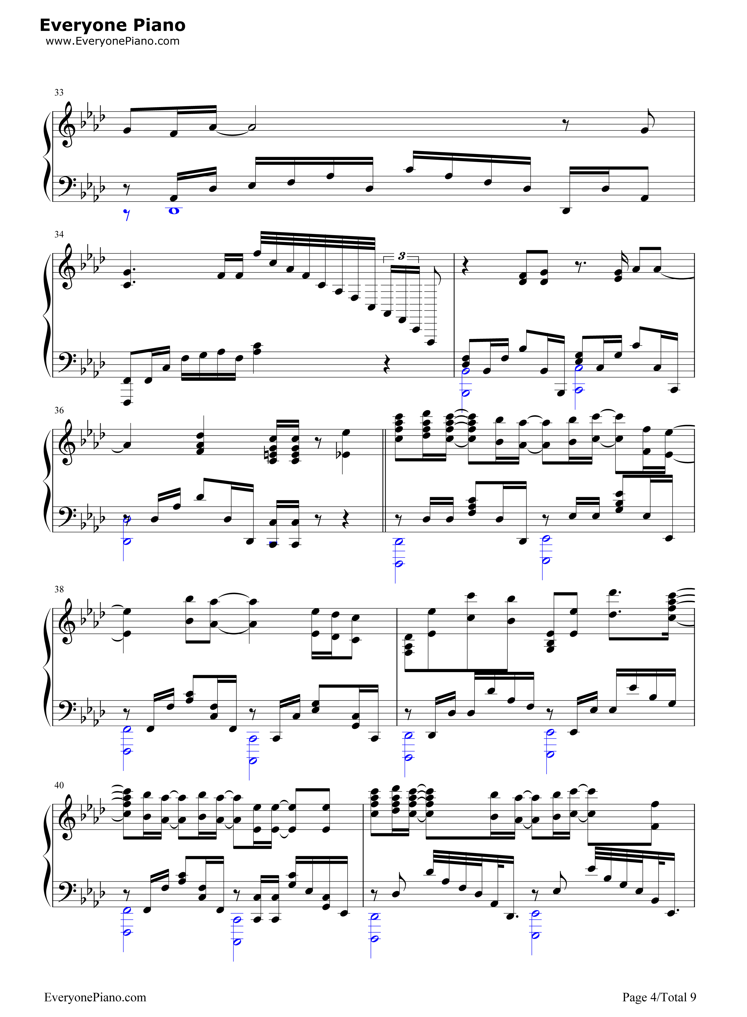 Stay_Alive钢琴谱_爱蜜莉雅(CV:高桥李依)