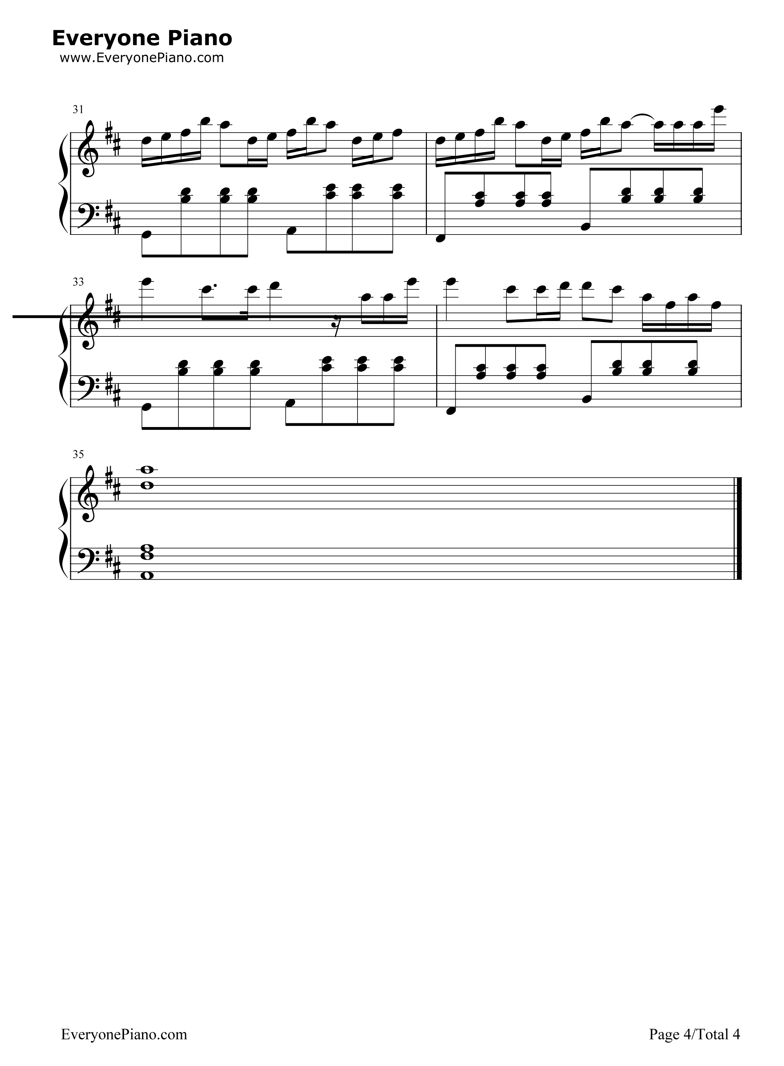 嘘の火花钢琴谱_96猫