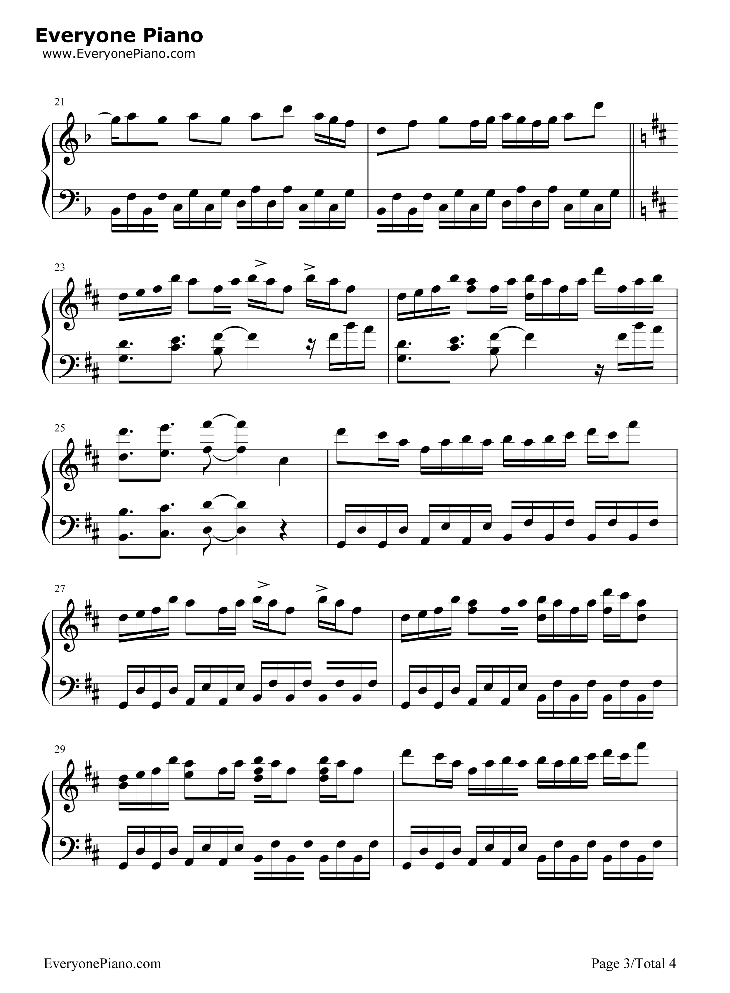 嘘の火花钢琴谱_96猫