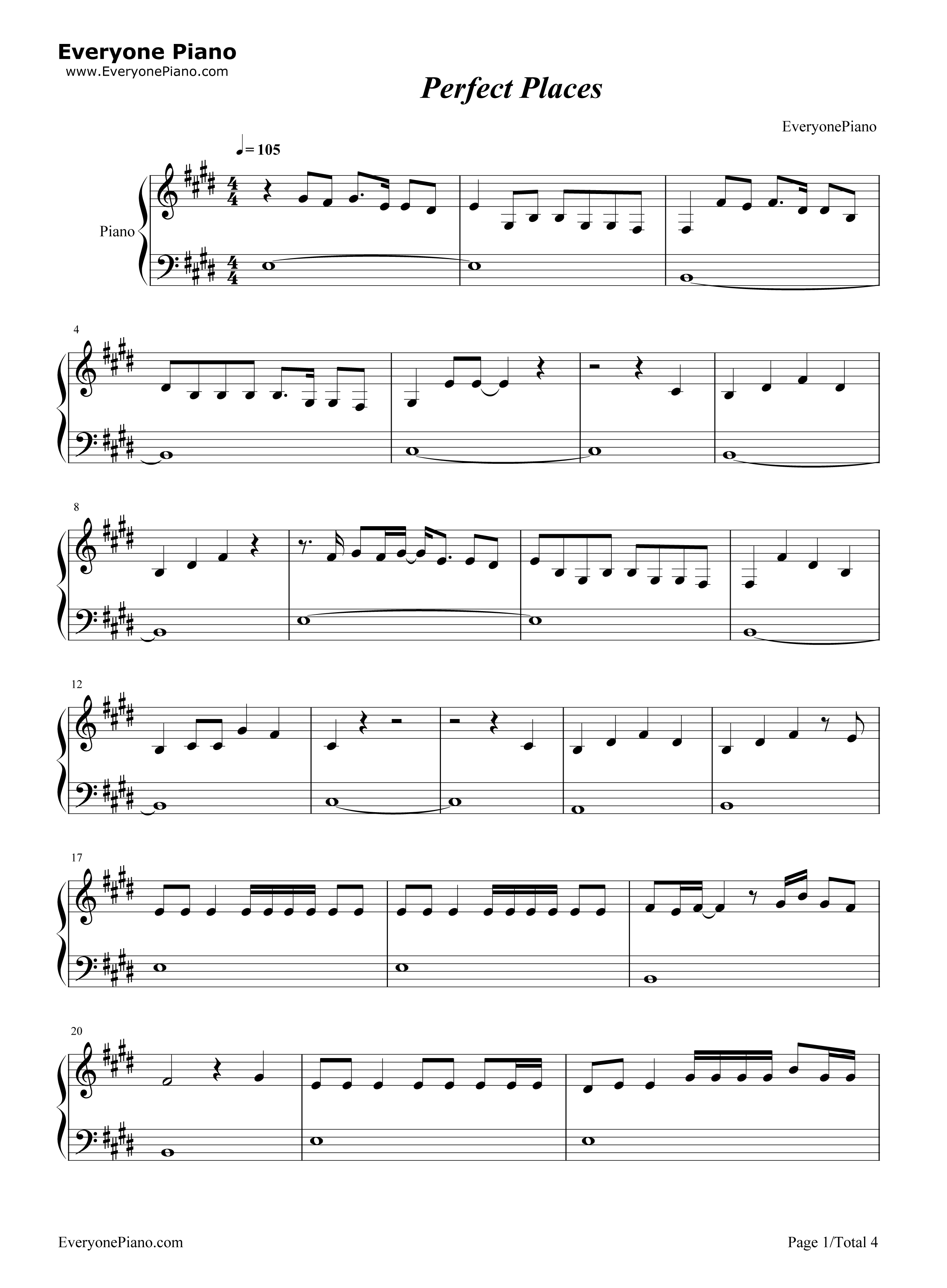 Perfect_Places钢琴谱_Lorde