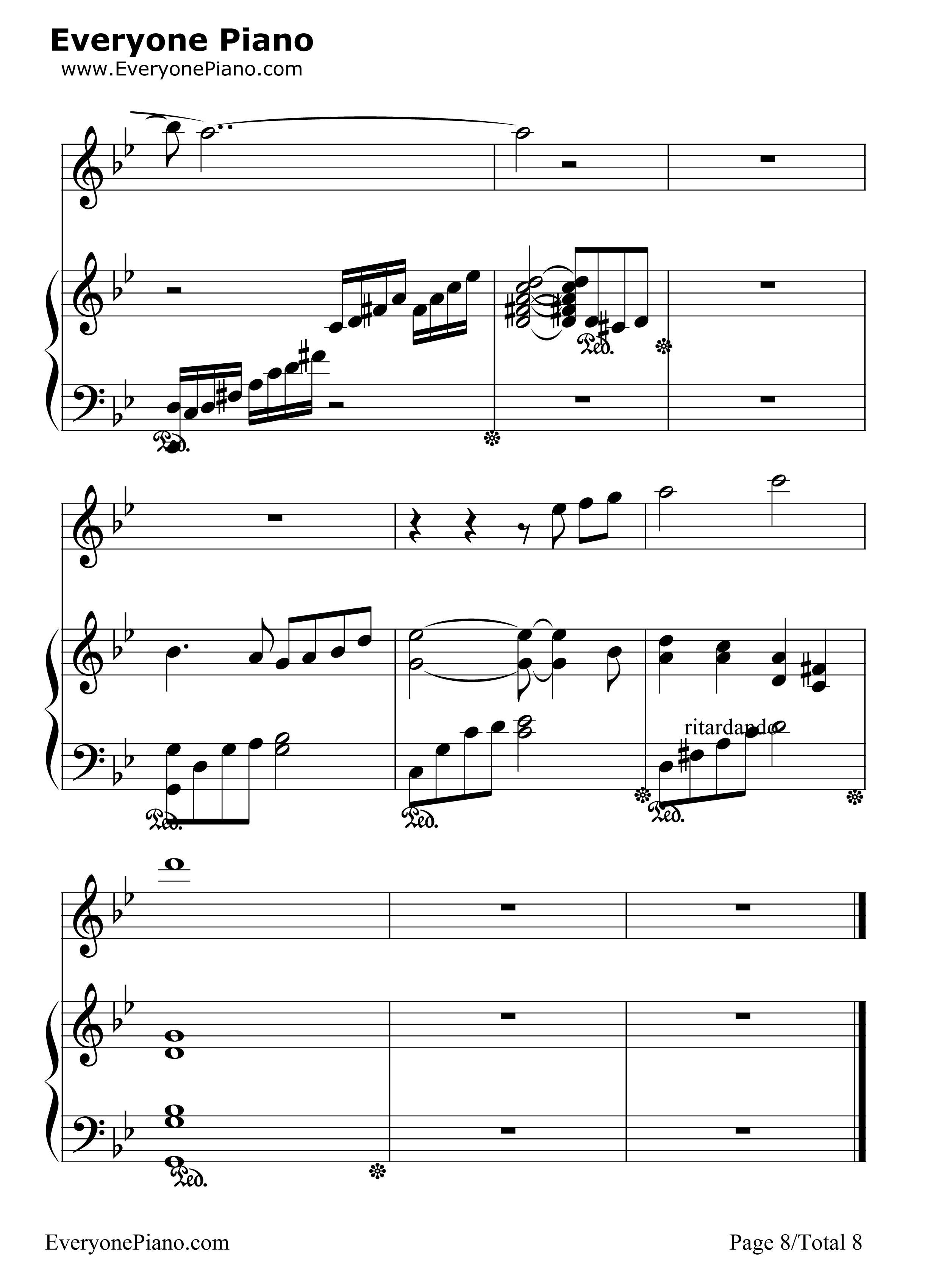 枯叶蝶钢琴谱_许艺娜