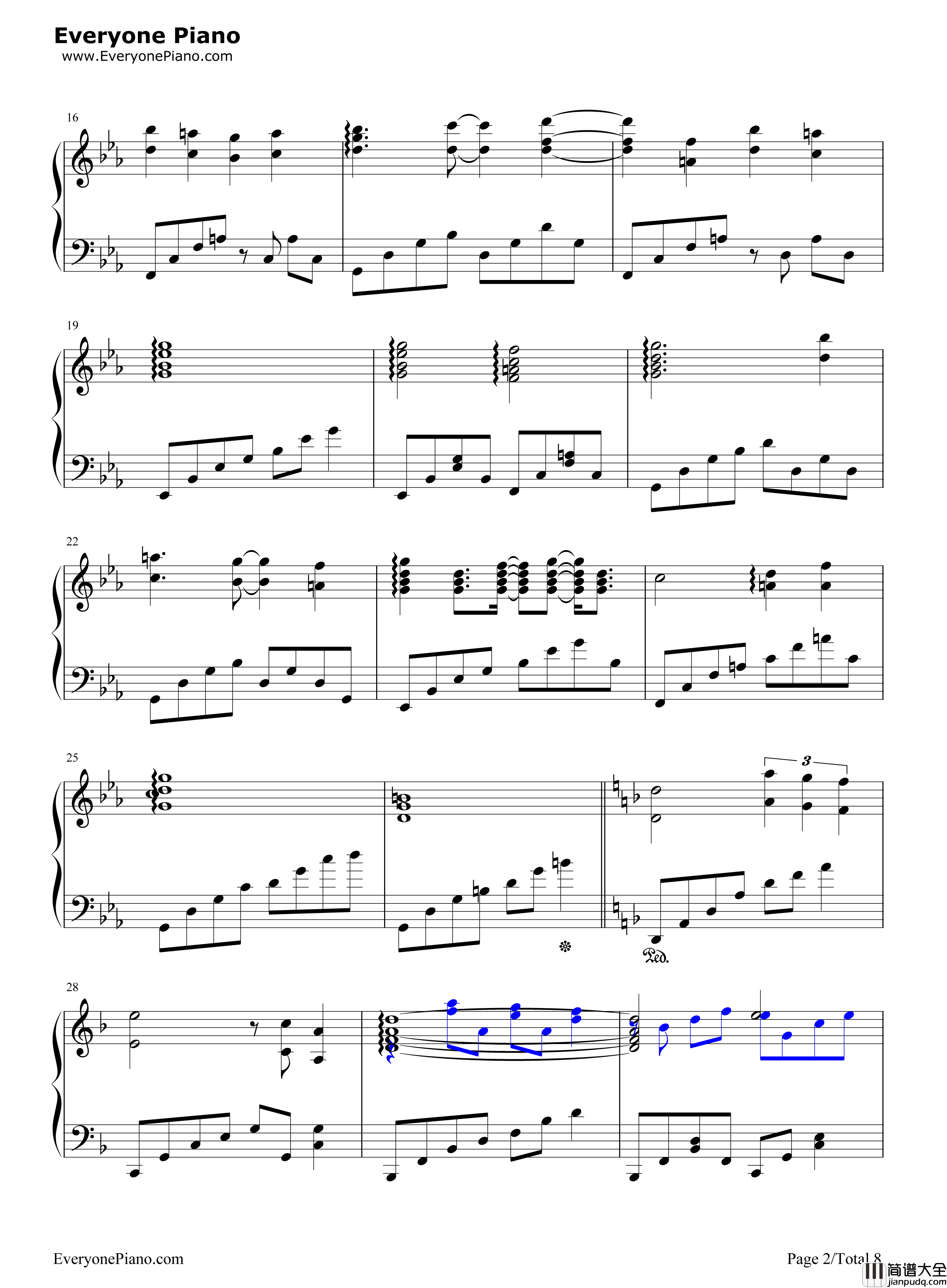 神々が恋した幻想郷钢琴谱_东方Project