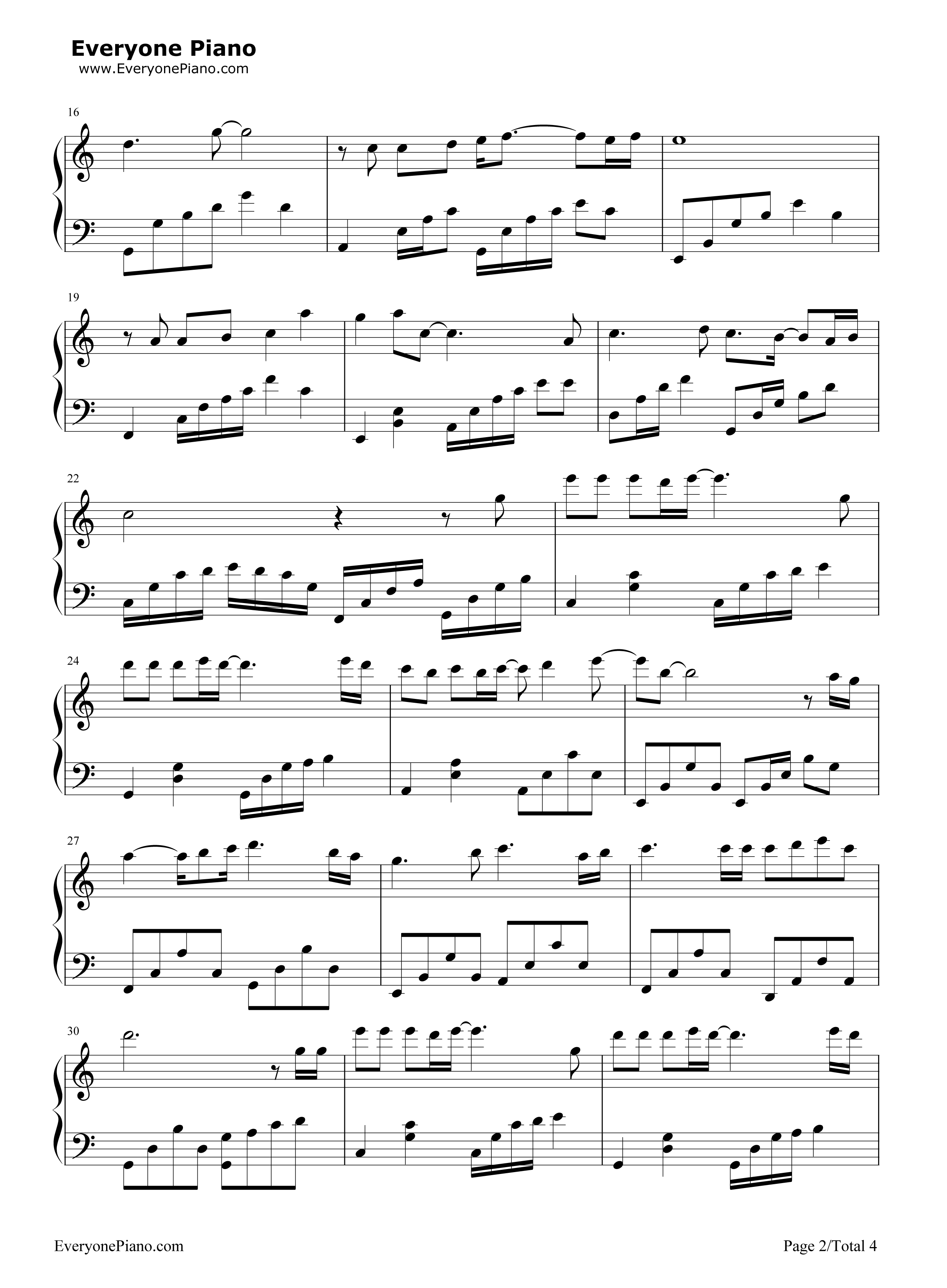 有心人钢琴谱_张国荣