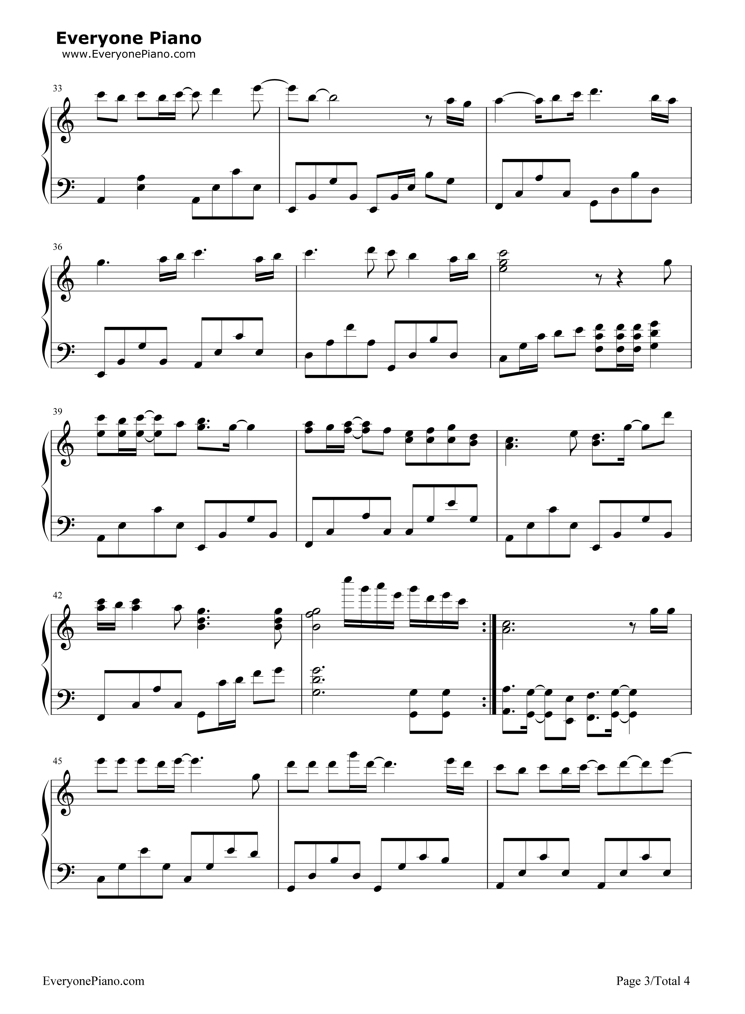 有心人钢琴谱_张国荣