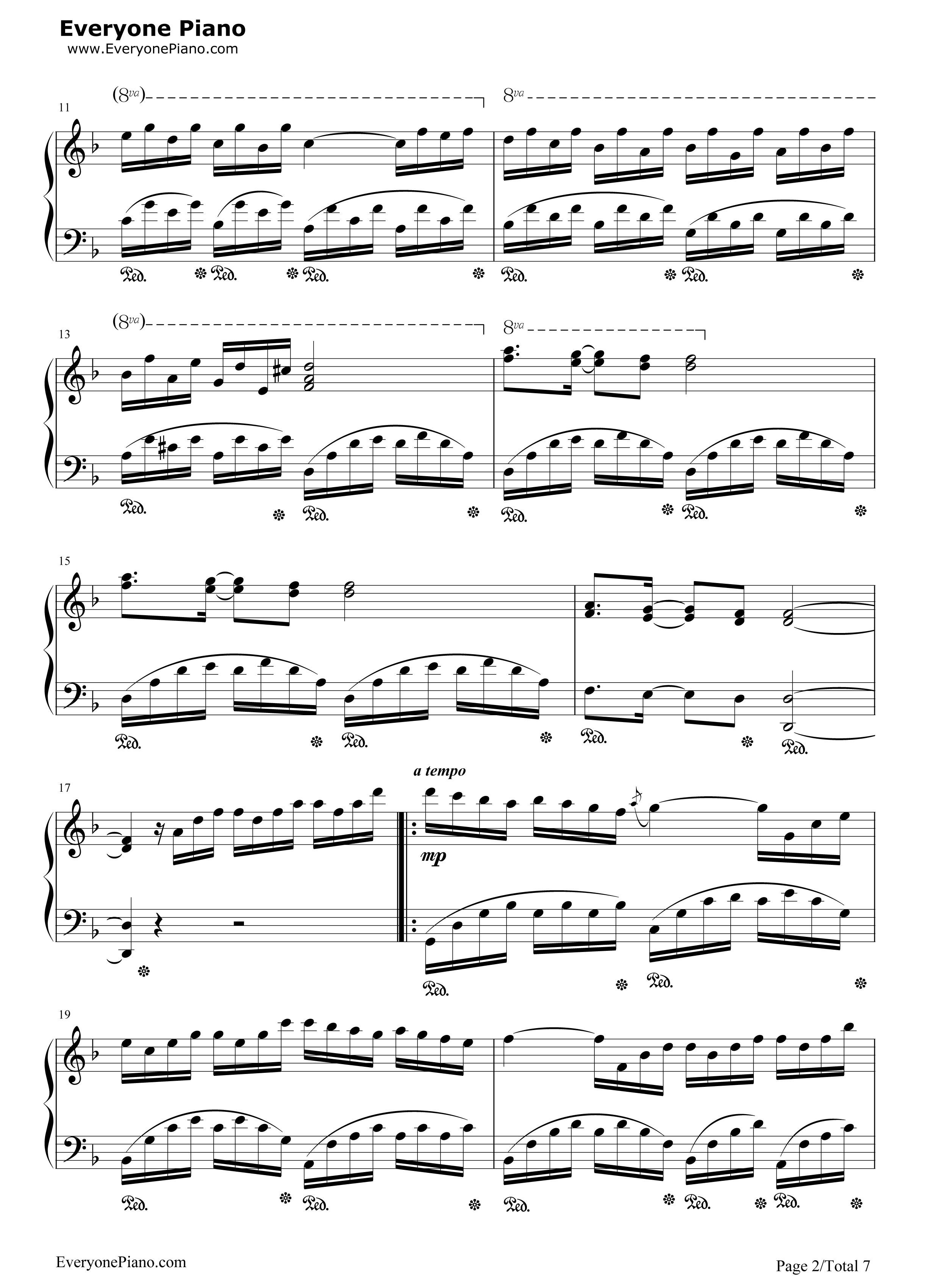 亲亲宝贝钢琴谱_理查德•克莱德曼