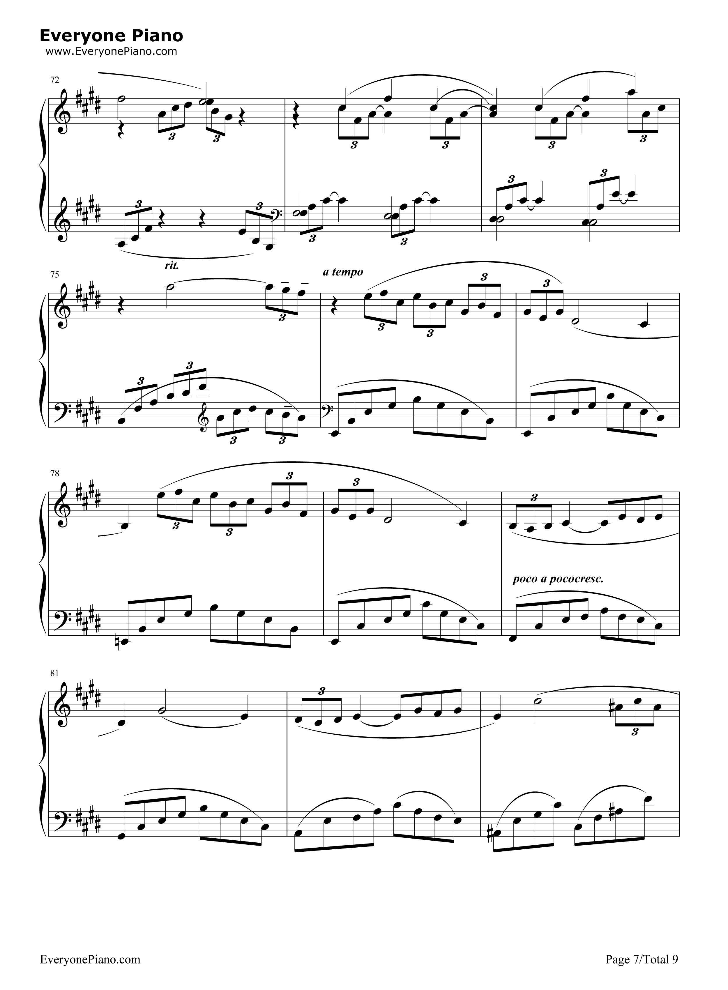Arabesque_No._1钢琴谱_Claude_Debussy