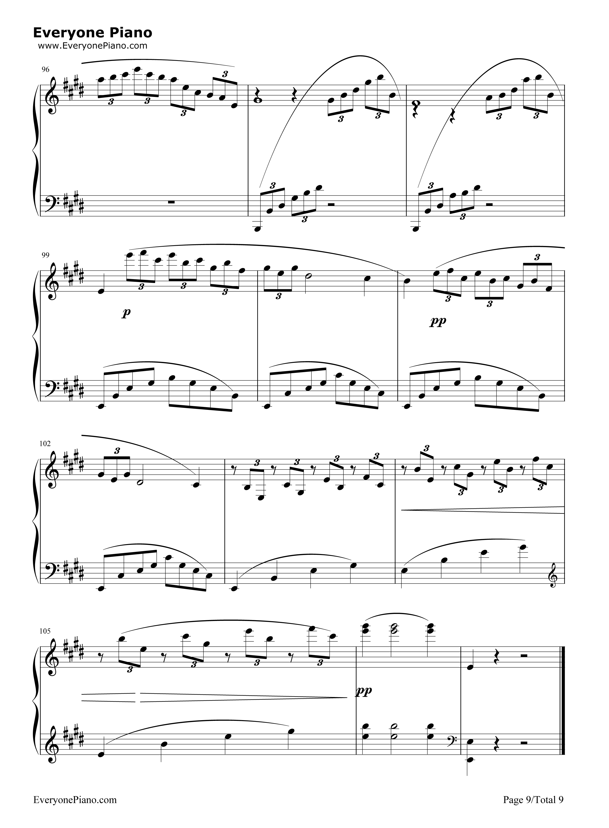 Arabesque_No._1钢琴谱_Claude_Debussy