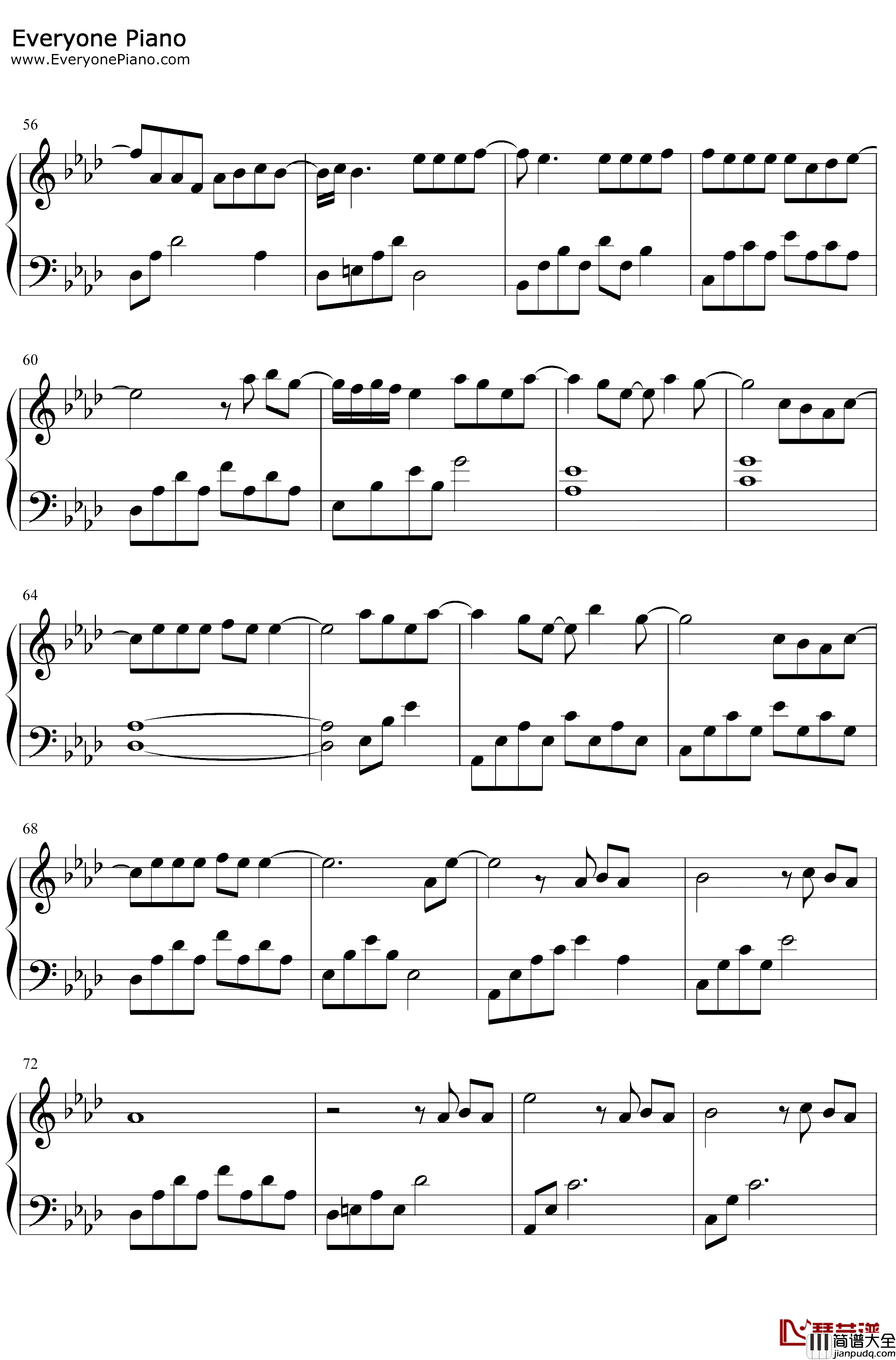 轻吻钢琴谱_苏醒_我好喜欢你插曲