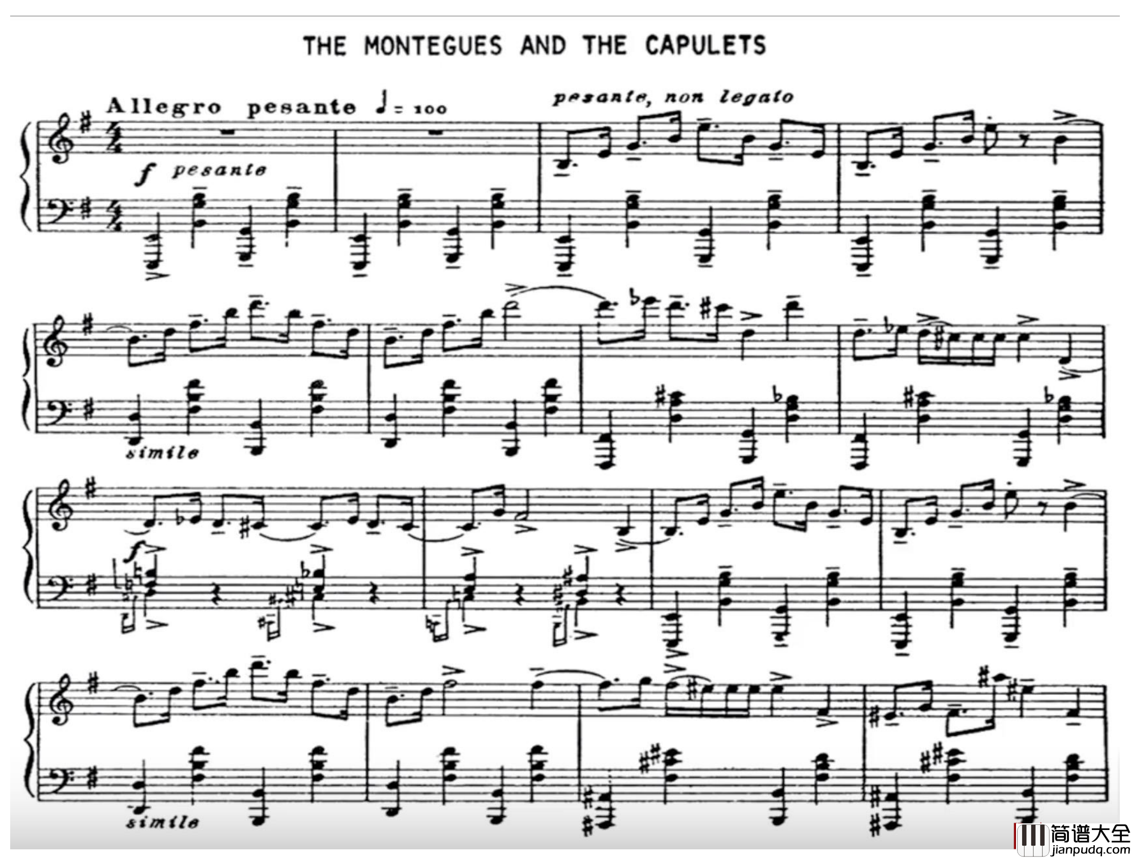 骑士之舞钢琴谱