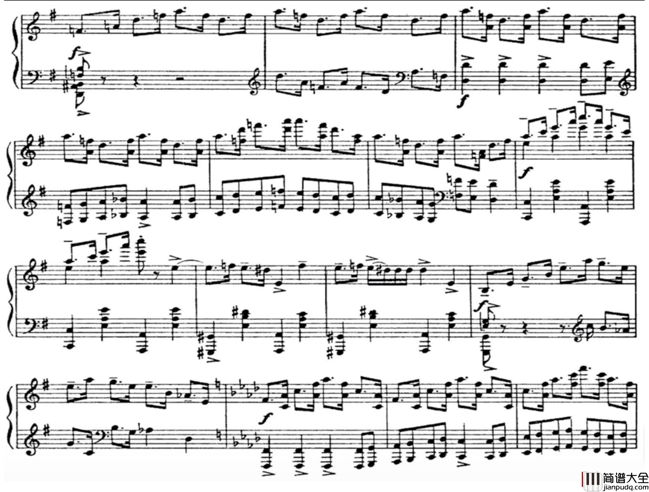 骑士之舞钢琴谱