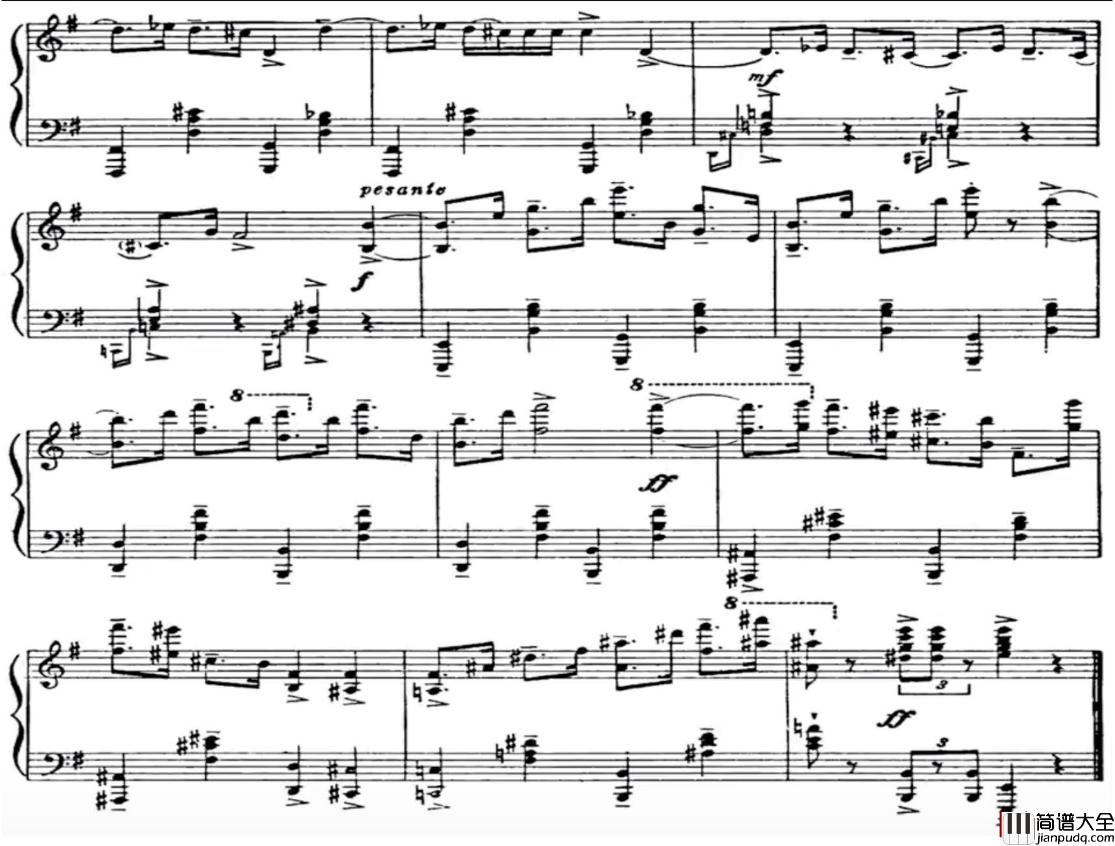 骑士之舞钢琴谱