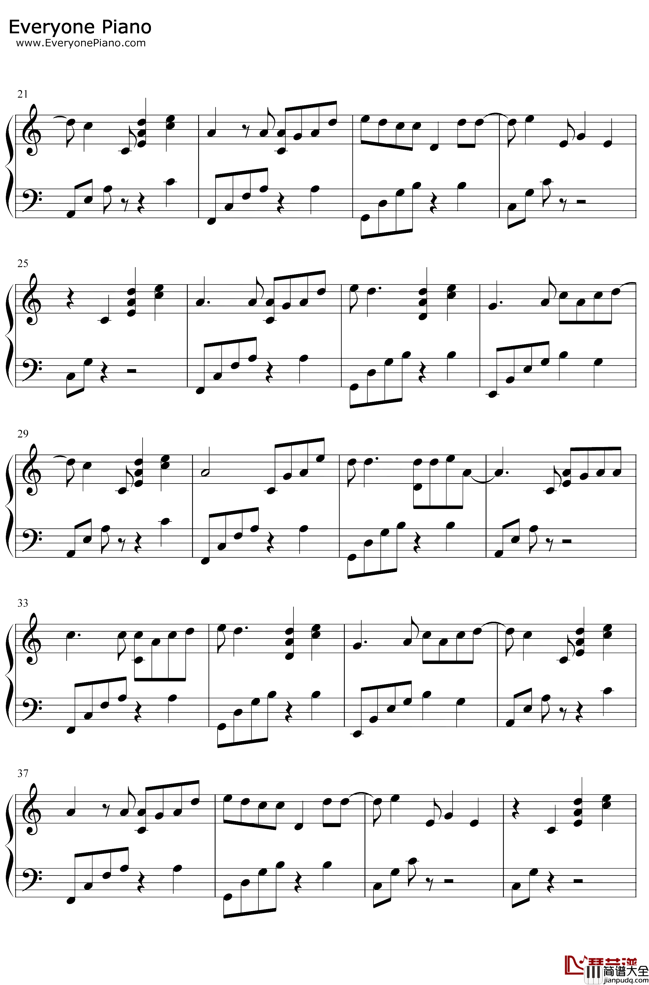 青丝钢琴谱_时光胶囊_君不见妾起舞翩翩君不见妾鼓瑟绵绵_抖音热歌