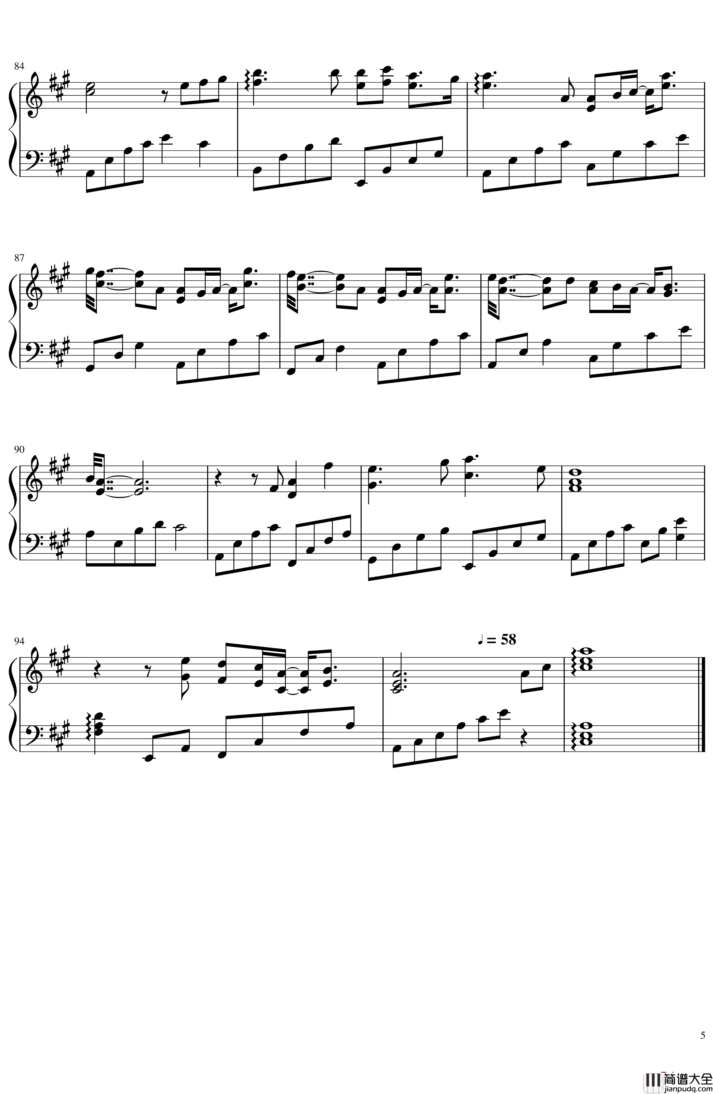 暖色胶片钢琴谱_简单版_原曲_ほころび_