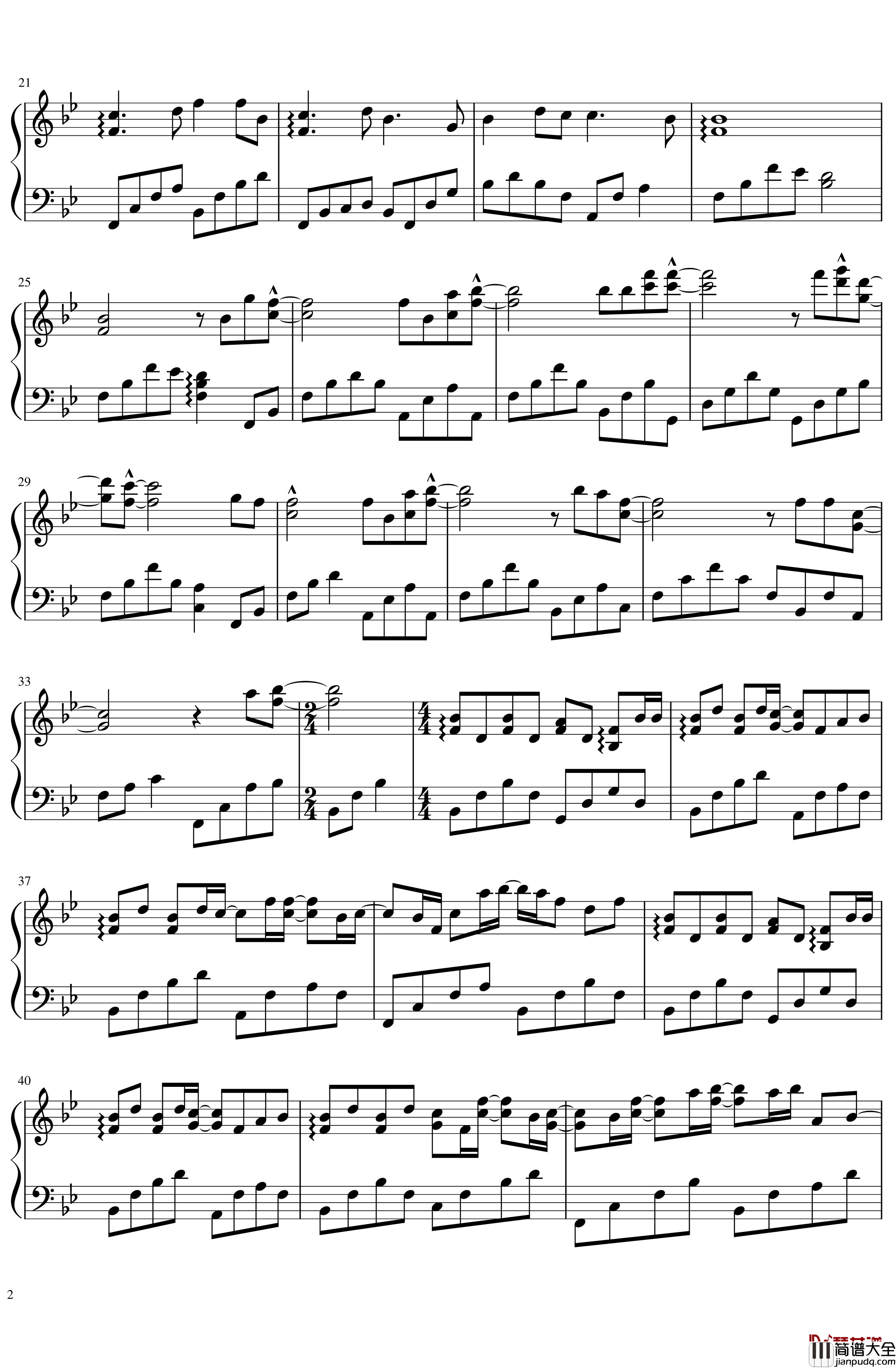 朝汐钢琴谱_双手独奏_双笙/泠鸢yousa