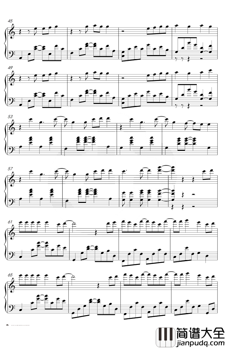 我的朋友钢琴谱_TFBOYS_C调