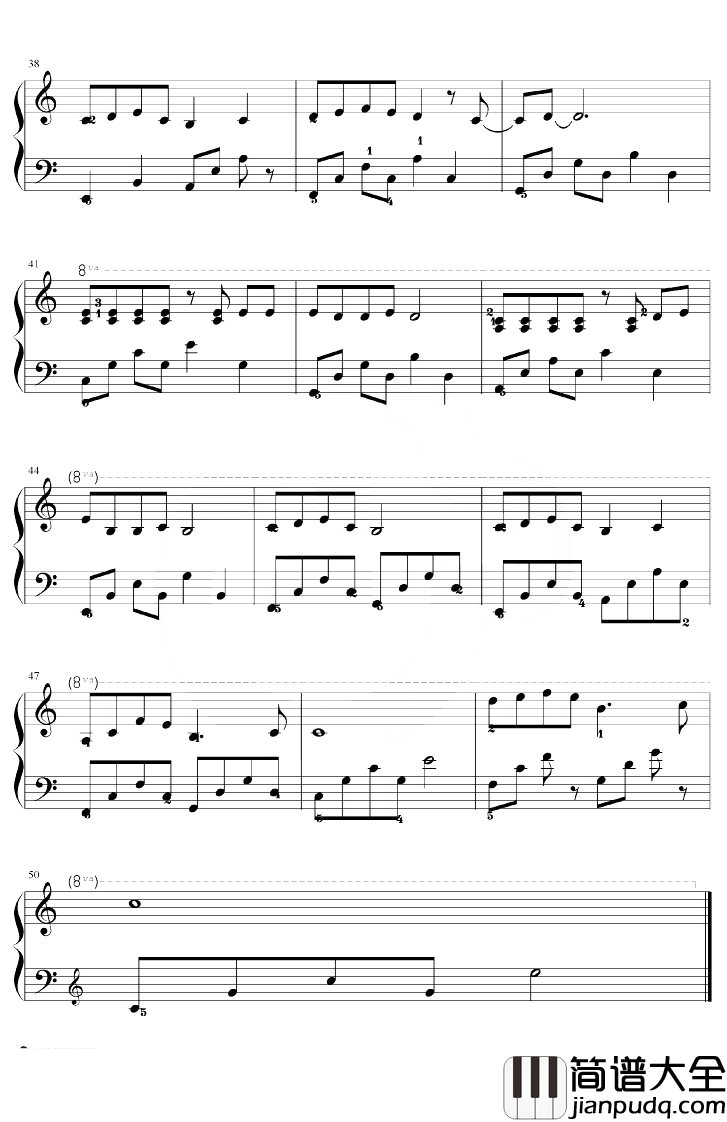 我们很好钢琴谱_林俊杰_C调_电影少年的你主题曲