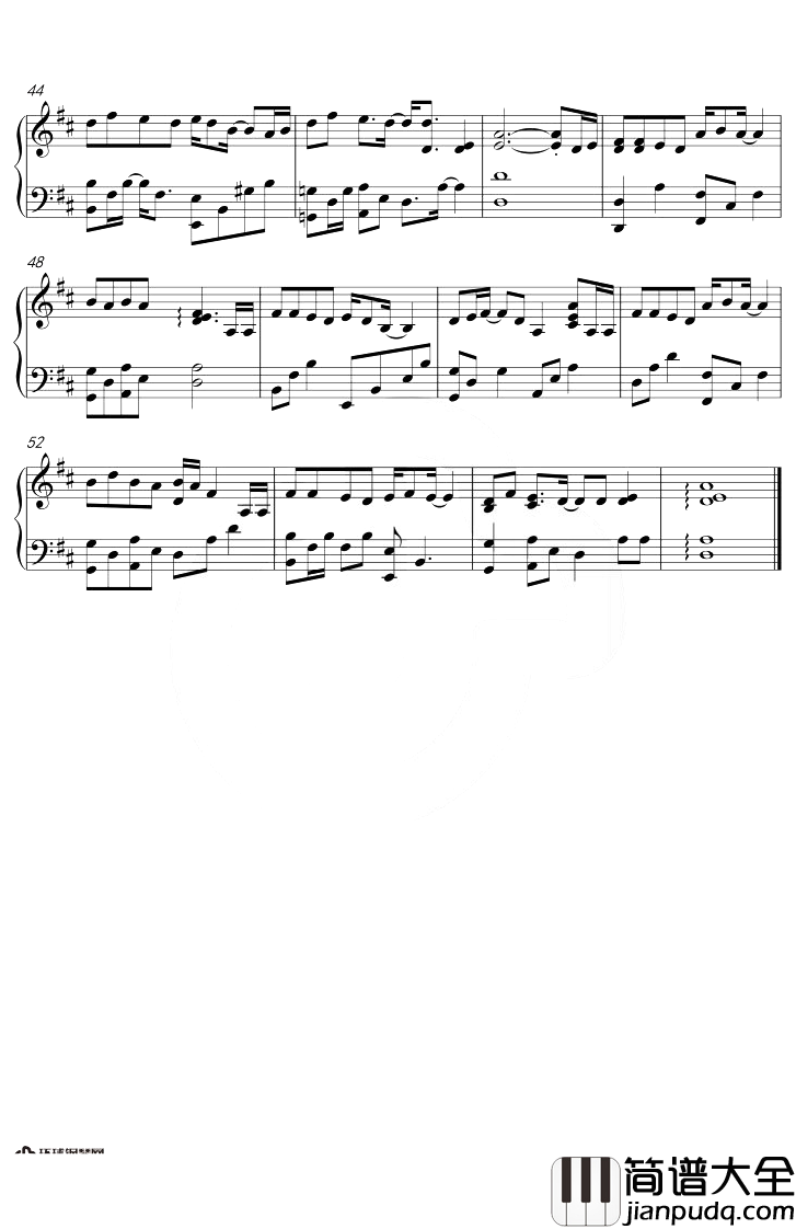 趁着钢琴谱_张云雷_D调