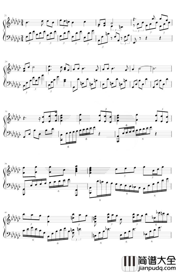 Forest_of_the_Piano钢琴谱_篠原敬介_降G调