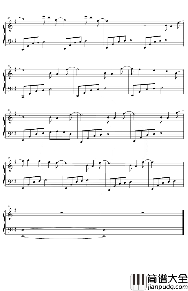 Asphyxia钢琴谱_逆时针向_G调