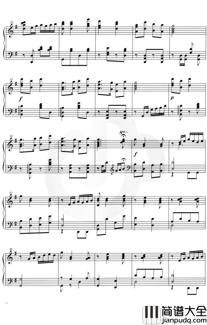 花鼓钢琴谱_瞿维_G调