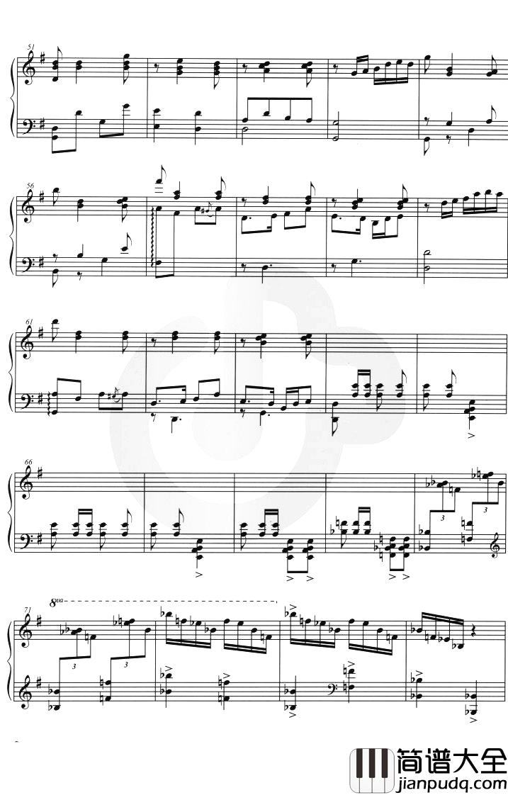 花鼓钢琴谱_瞿维_G调