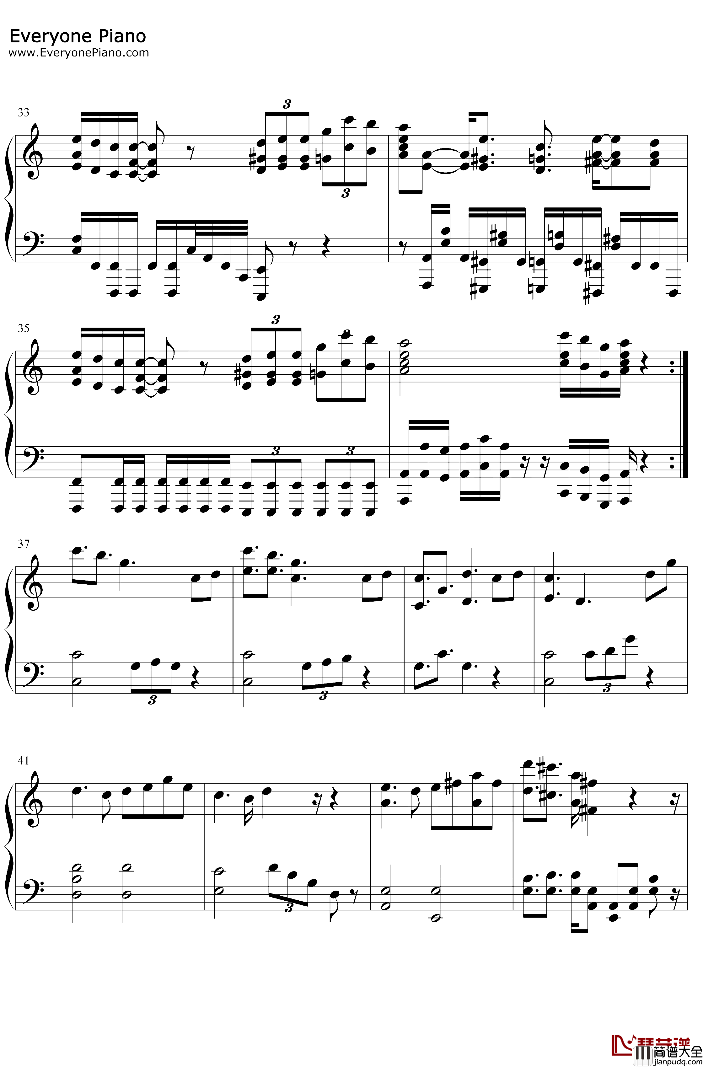 BRAVE_JEWEL钢琴谱_Roselia_BanGDream第二期OP