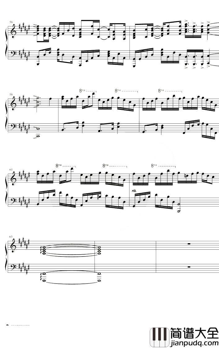 想见你想见你想见你钢琴谱_八三夭_B调