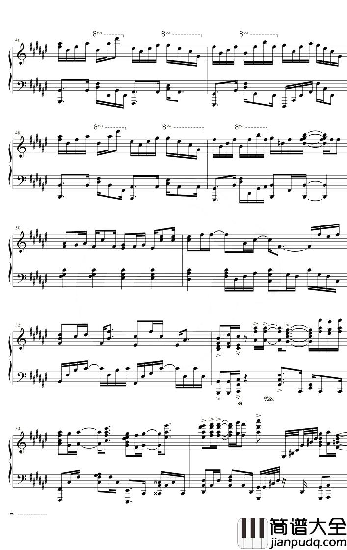 想见你想见你想见你钢琴谱_八三夭_B调