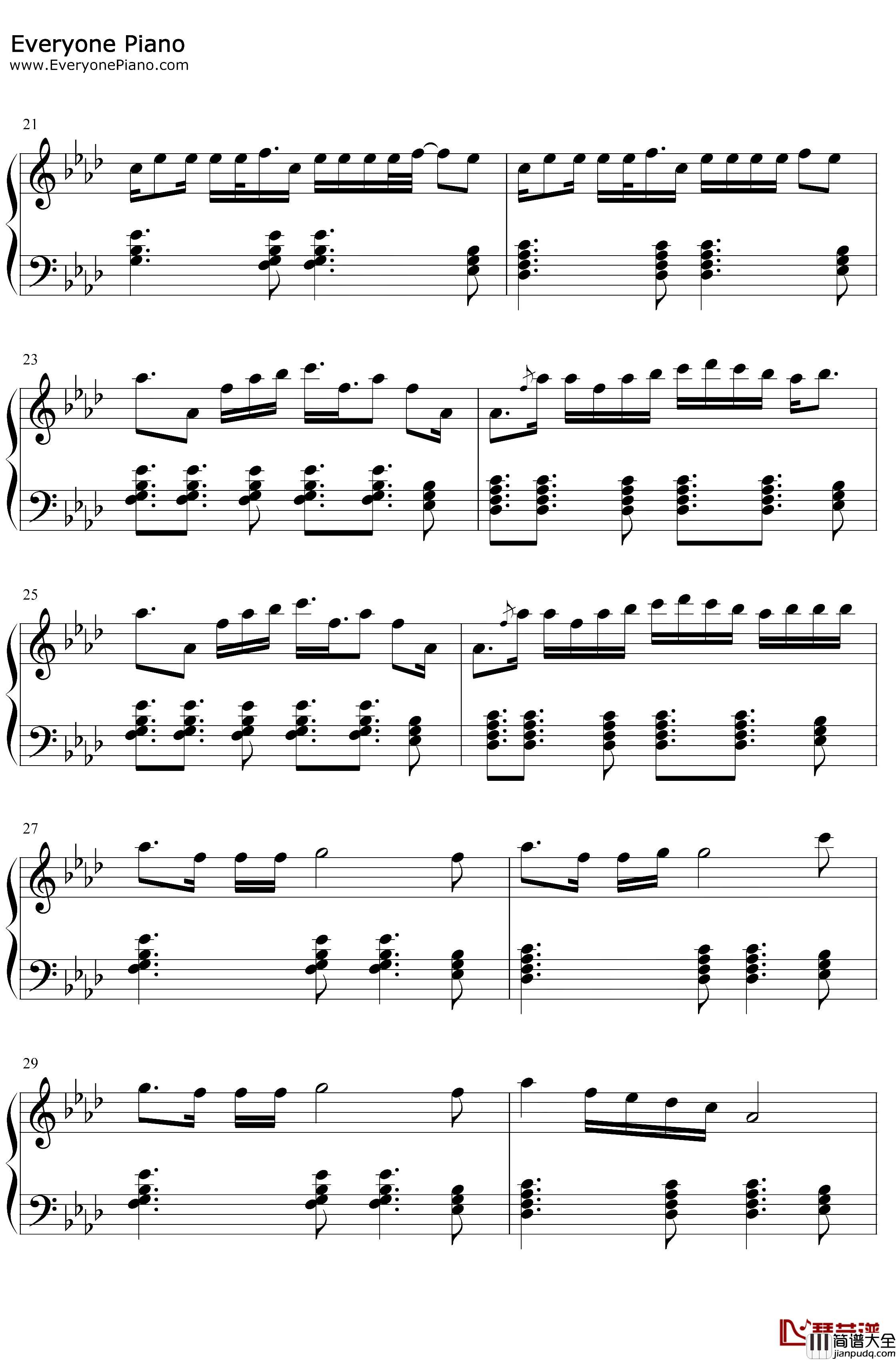 Summer_Feelings钢琴谱_Lennon_Stella_Charlie_Puth_史努比狗主题曲_清凉夏日必备歌曲