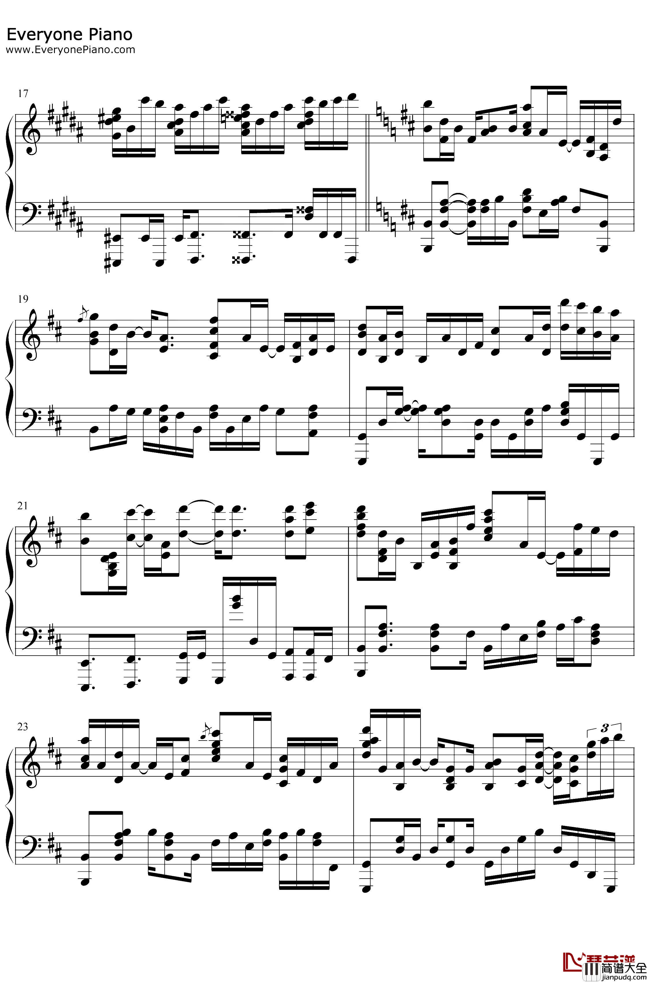 追击歼灭战钢琴谱_DNF_Pursuit_地下城与勇士