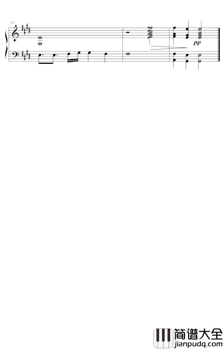 你不要担心钢琴谱_李笛_A调