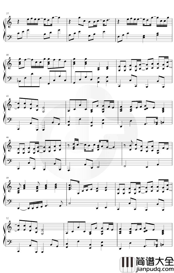 记得钢琴谱_林俊杰_C调