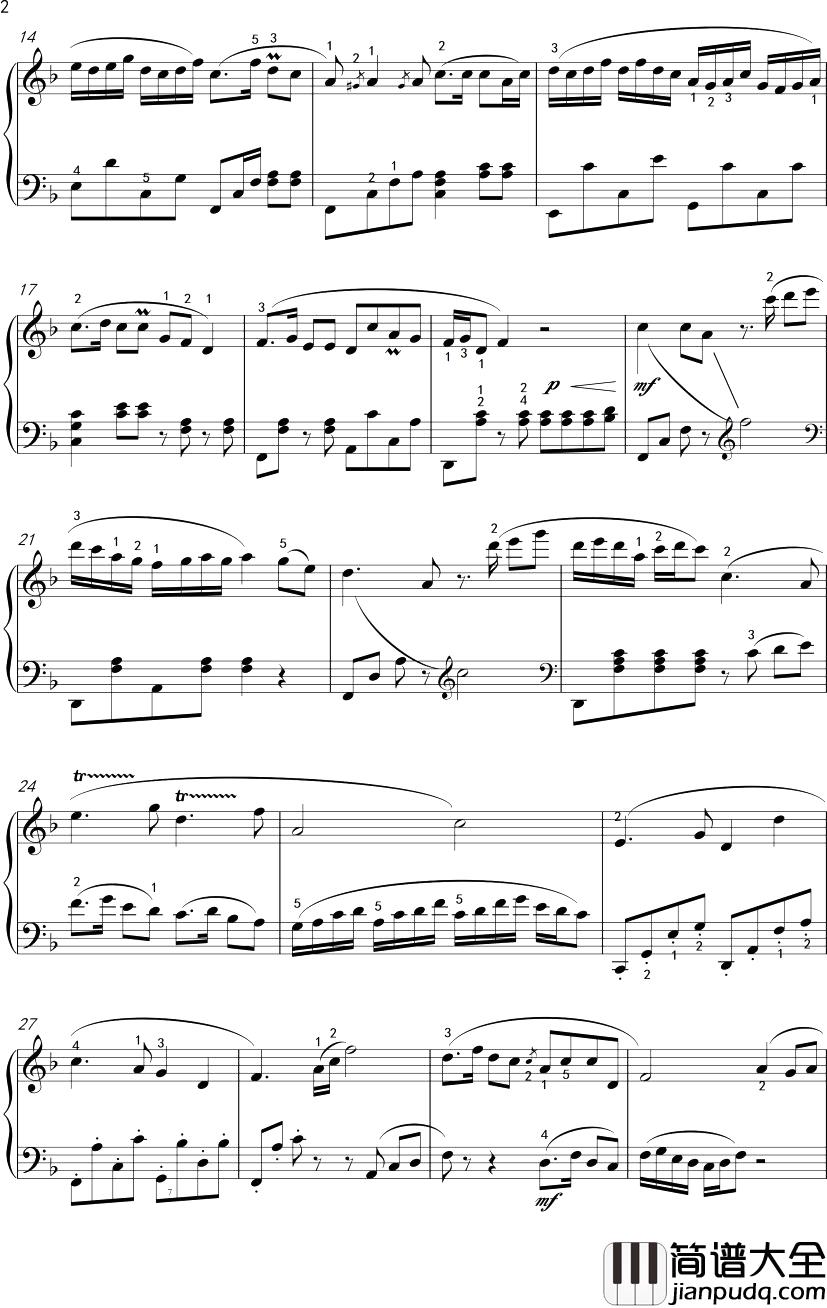 京调钢琴谱_沈建国编曲