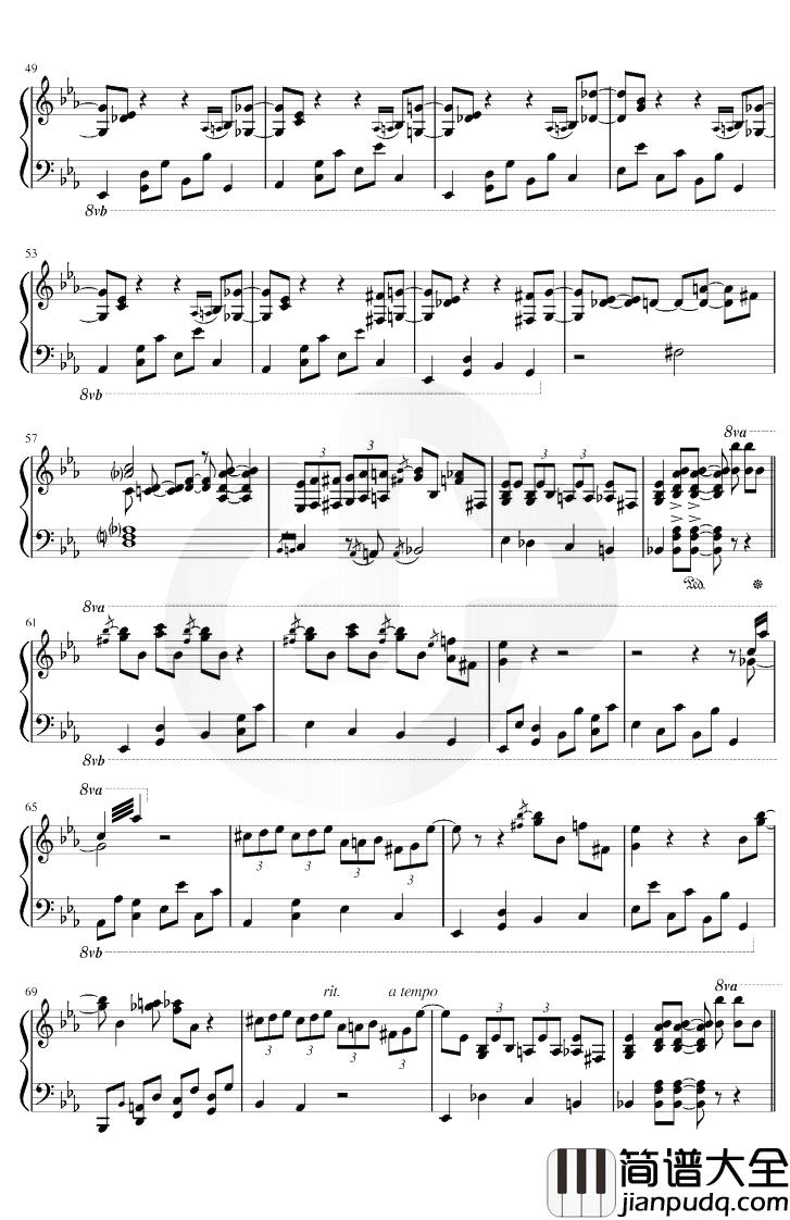 Jump_Steady_Blues钢琴谱_Clarence_降E调