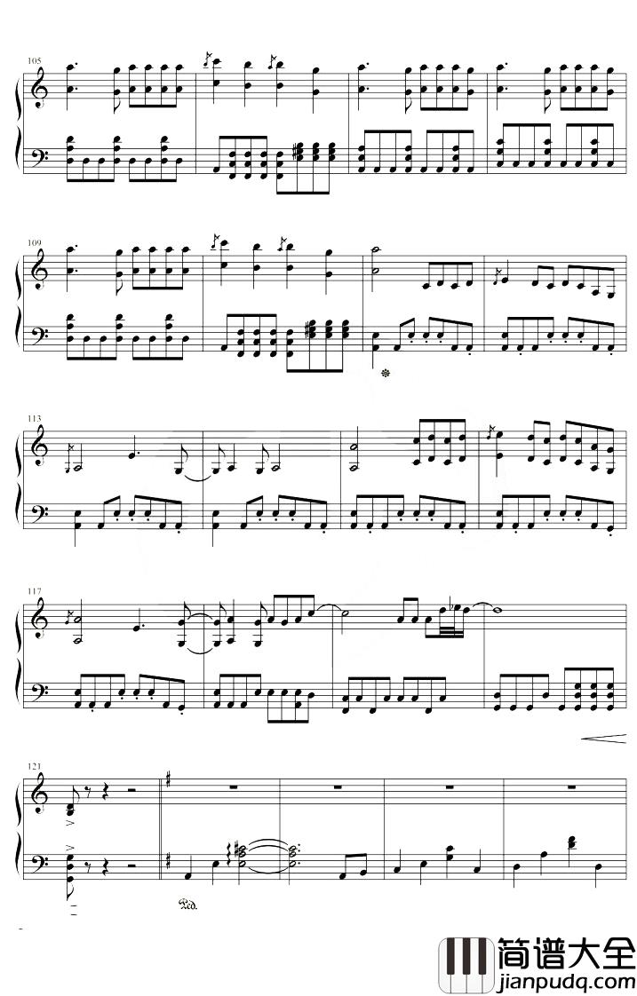 荒野魂斗罗钢琴谱_华晨宇_G调_高度还原版