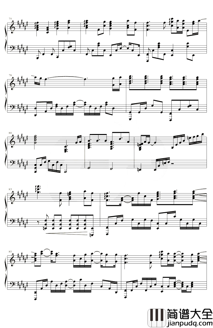 你要相信这不是最后一天钢琴谱_华晨宇_升F调