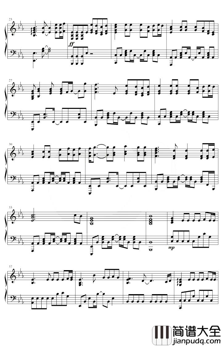 你的答案钢琴谱_阿冗_降E调