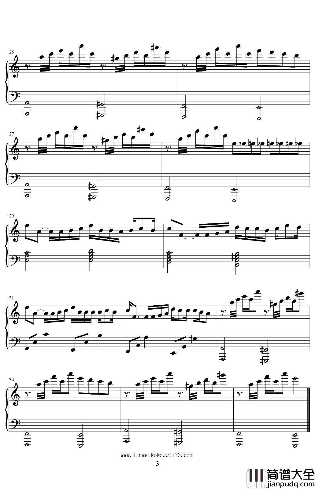 易燃易爆炸钢琴谱_陈粒__C调简易版